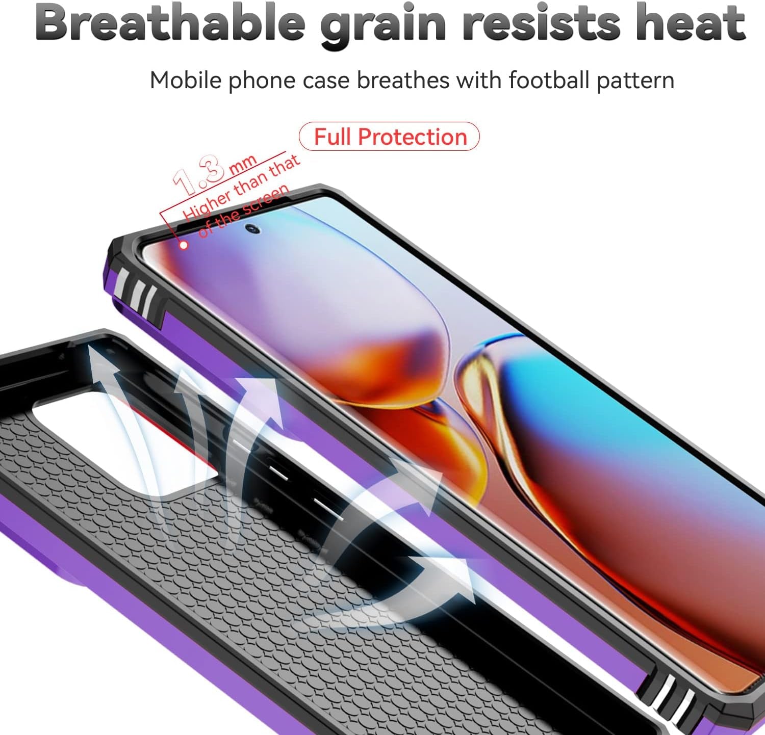 For Motorola Edge plus 2023 Case W/ Slide Camera Cover HD Screen Protector [Military Grade 16Ft. Drop Tested] Magnetic Ring Holder Kickstand Protective Phone Case for Motorola Edge+ plus 2023, Purple  PUSHIMEI Co., Ltd.   