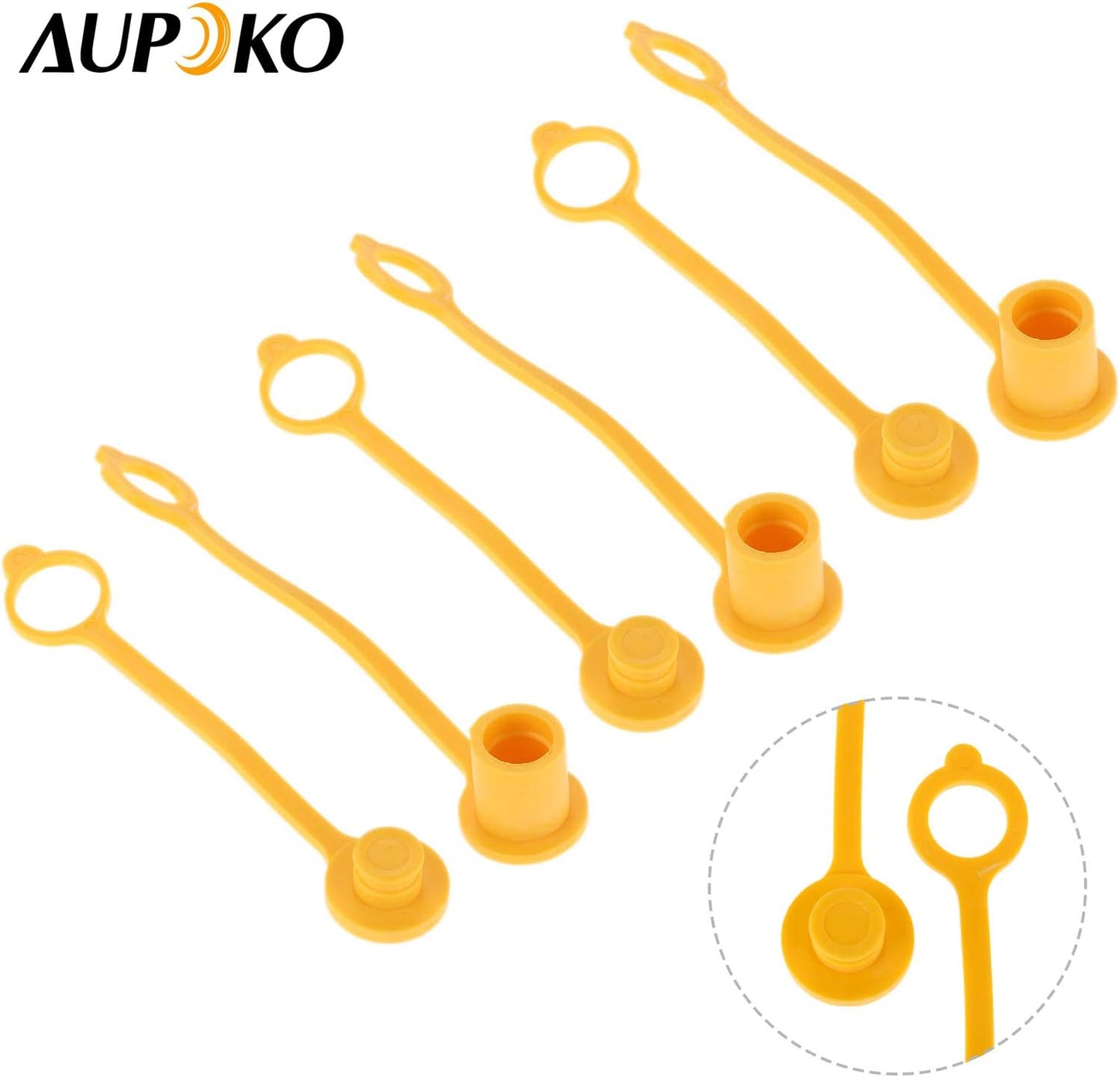 Aupoko Propane Natural LP Gas Quick Disconnect Dust Cap Plug Cover, 3/8" Natural Gas Quick Connect Rubber Dust Cap and Plug  Aupoko   