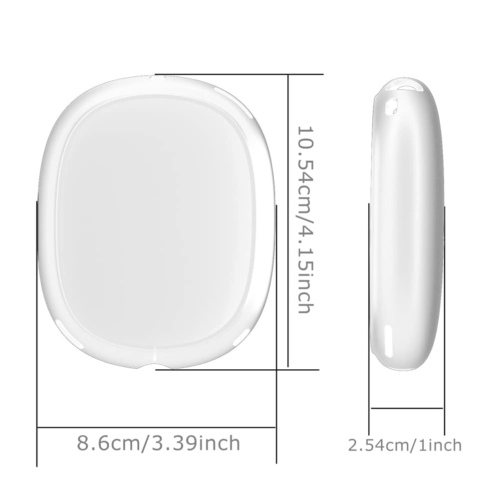 Case Cover for Airpods Max - Headphones,Soft TPU Clear Anti-Scratch Protective Cover,Clear Accessories Skin Protector,Protective Sleeve (Transparent)  Balepha   