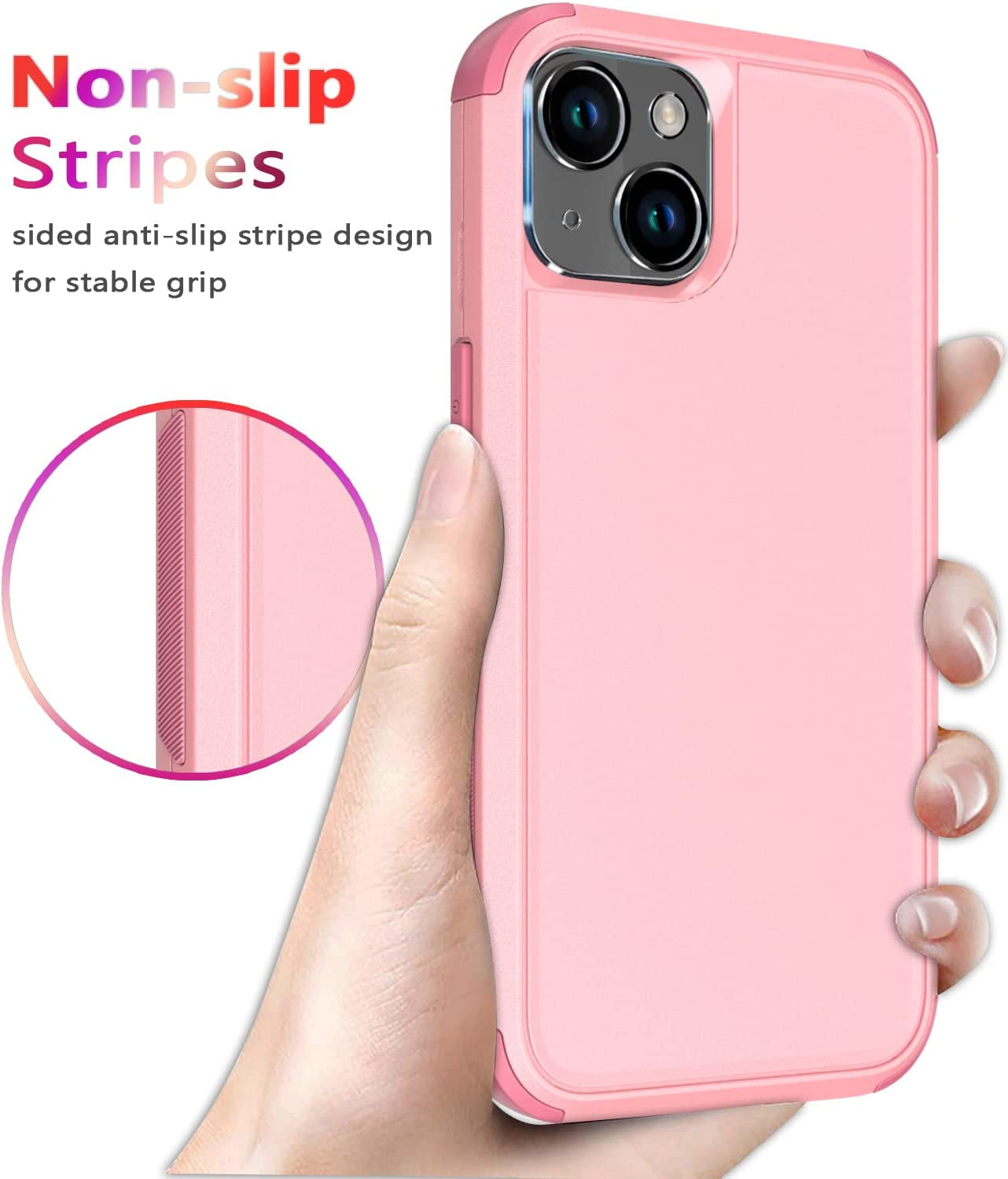 Diverbox for Iphone 14 Case [Shockproof] [Dropproof] [Tempered Glass Screen + Camera Lens Protector],Heavy Duty Protection Phone Case Cover for Apple Iphone 14 (Pink)  Diverbox   