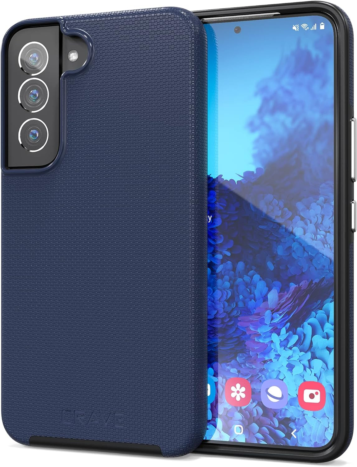 Crave Dual Guard for Samsung Galaxy S22 Case, Shockproof Protection Dual Layer Case for Samsung Galaxy S22 5G - Black  Crave Navy  