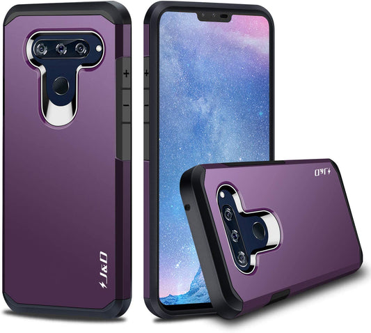 J&D Case Compatible for LG V40 Thinq Case/Lg V40 Case, Heavy Duty Dual Layer Hybrid Shock Proof Protective Rugged Bumper Case for LG V40 Thinq, LG V40 Case, Purple  J&D Tech   
