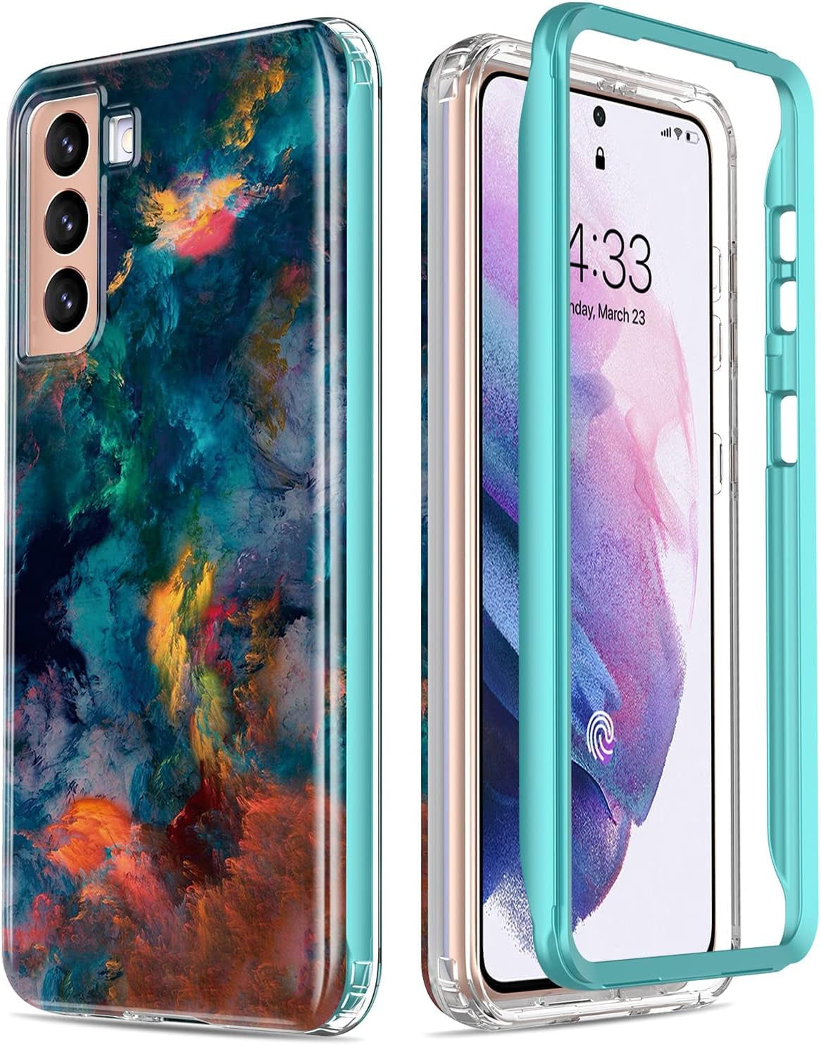 Esdot for Samsung Galaxy S21 plus Case,Military Grade Passing 21Ft Drop Test,Rugged Cover with Fashionable Designs for Women Girls,Protective Phone Case for Galaxy S21 plus 6.7" Colorful Painting  Esdot   