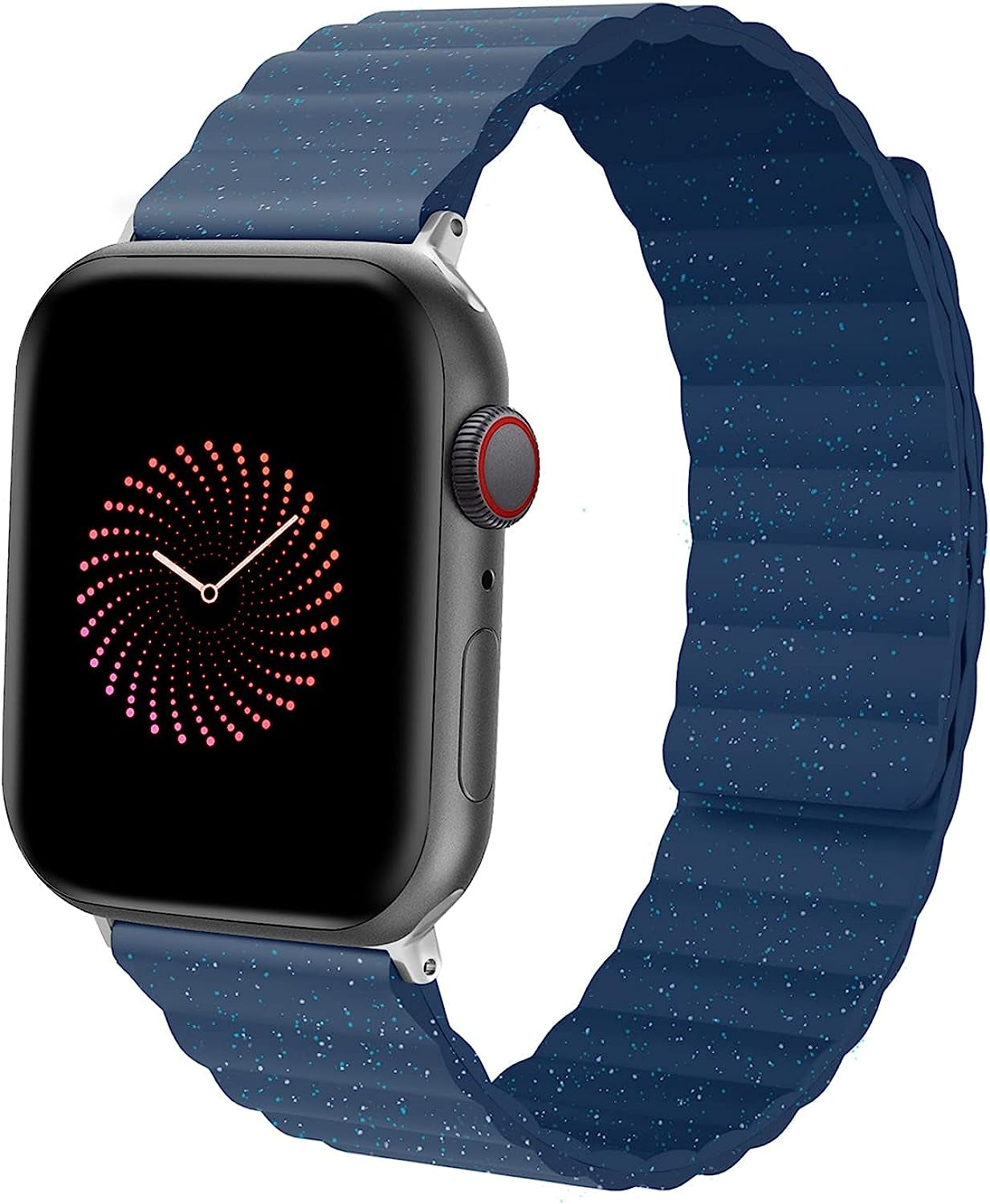 ALTOUMAN Compatible with Apple Watch Band 38Mm 40Mm 41Mm 42Mm 44Mm 45Mm, Compatible for Iwatch Series 7/6/5/4/3/2/1/SE, Magnetic Bands Compatible for Apple Watch Bands for Women Men, Black  ALTOUMAN Starry blue 42/44/45mm 