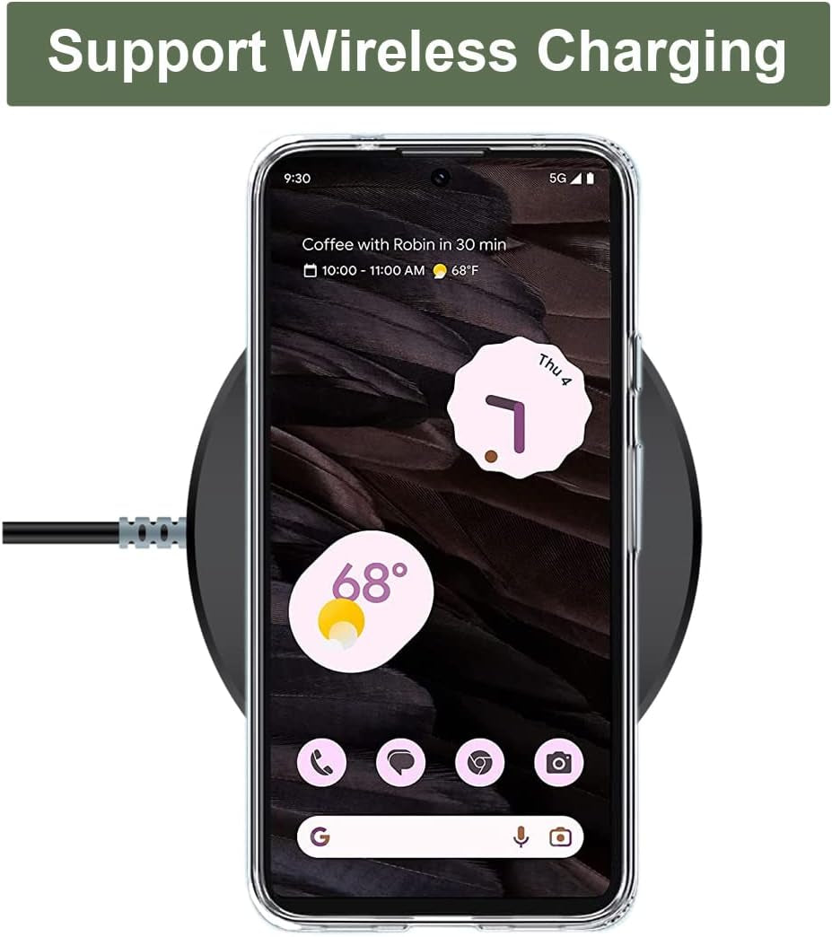 Unov Compatible with Pixel 7A Case Clear with Design Soft TPU Shock Absorption Slim Embossed Pattern Protective Back Cover for Pixel 7A 5G (Flower Butterfly)  Unov   