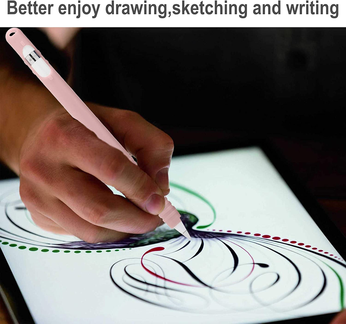 Case for Apple Pencil Grip 1St Generation Apple Pencil Cover Holder for Apple Pencil Sleeve Apple Pen Accessories with Protective Nib Cover Compatible with Apple Pencil 1St Generation Pink  TICARVE   