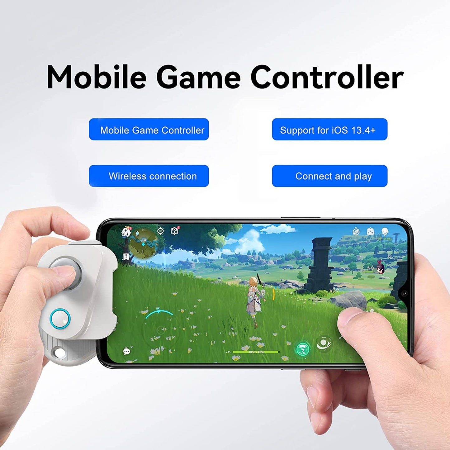 Smartphone Gaming Controller, Mobile Game Joystick Rechargeable Sensitive Unilateral for Tablet  Entatial   