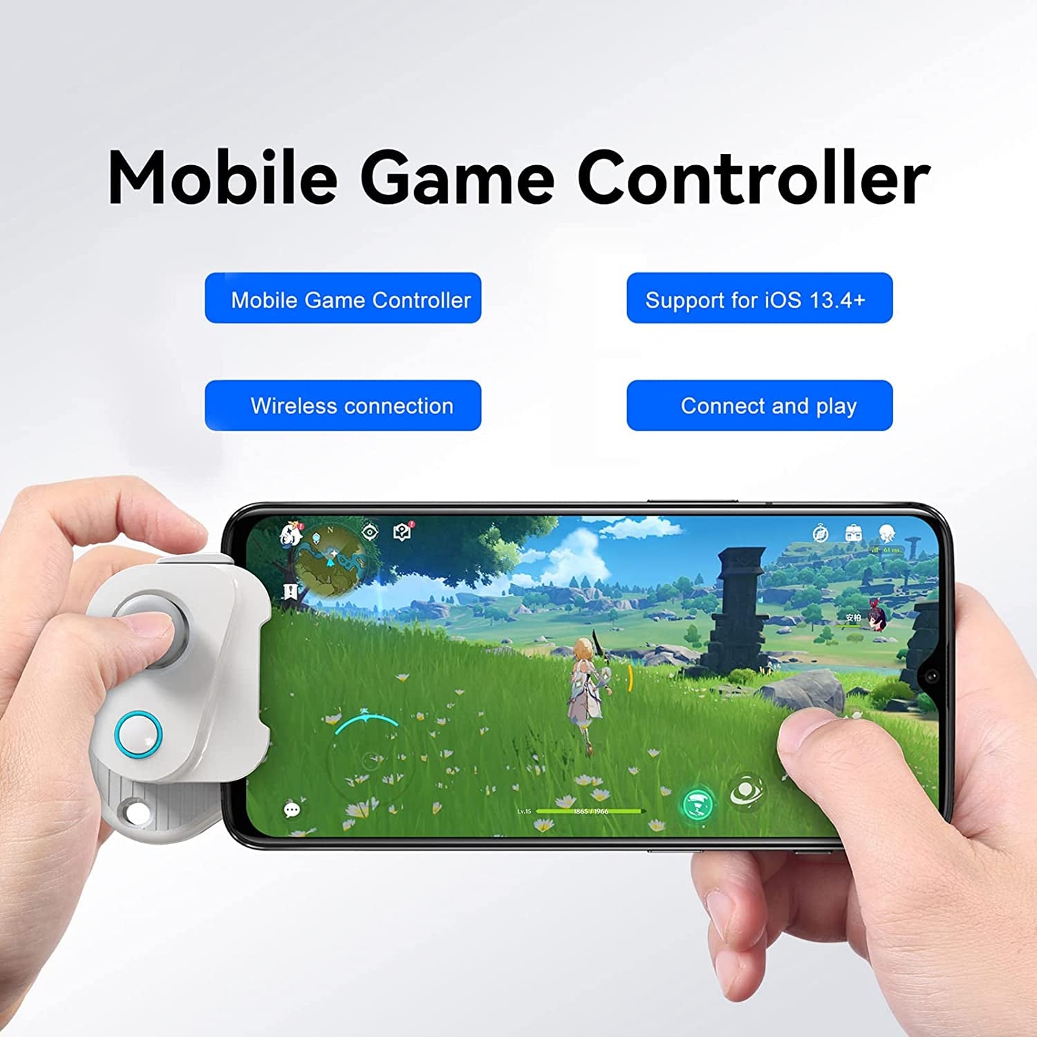 Smartphone Gaming Controller, Mobile Game Joystick Rechargeable Sensitive Unilateral for Tablet  Entatial   