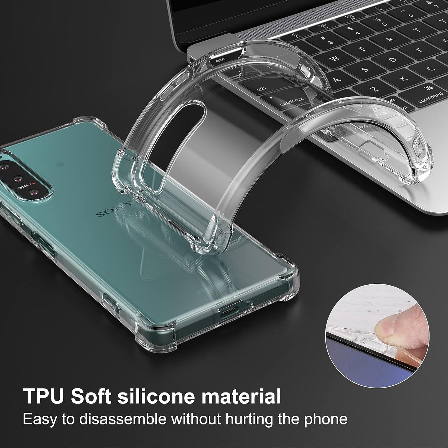 Foluu for Sony Xperia 5 IV Case, for Xperia 5 IV Phone Case Clear, Scratch Resistant Reinforced Corners TPU Rubber Soft Skin Silicone Protective Cover for Sony Xperia 5 IV 2022 (Crystal Clear)  Foluu   