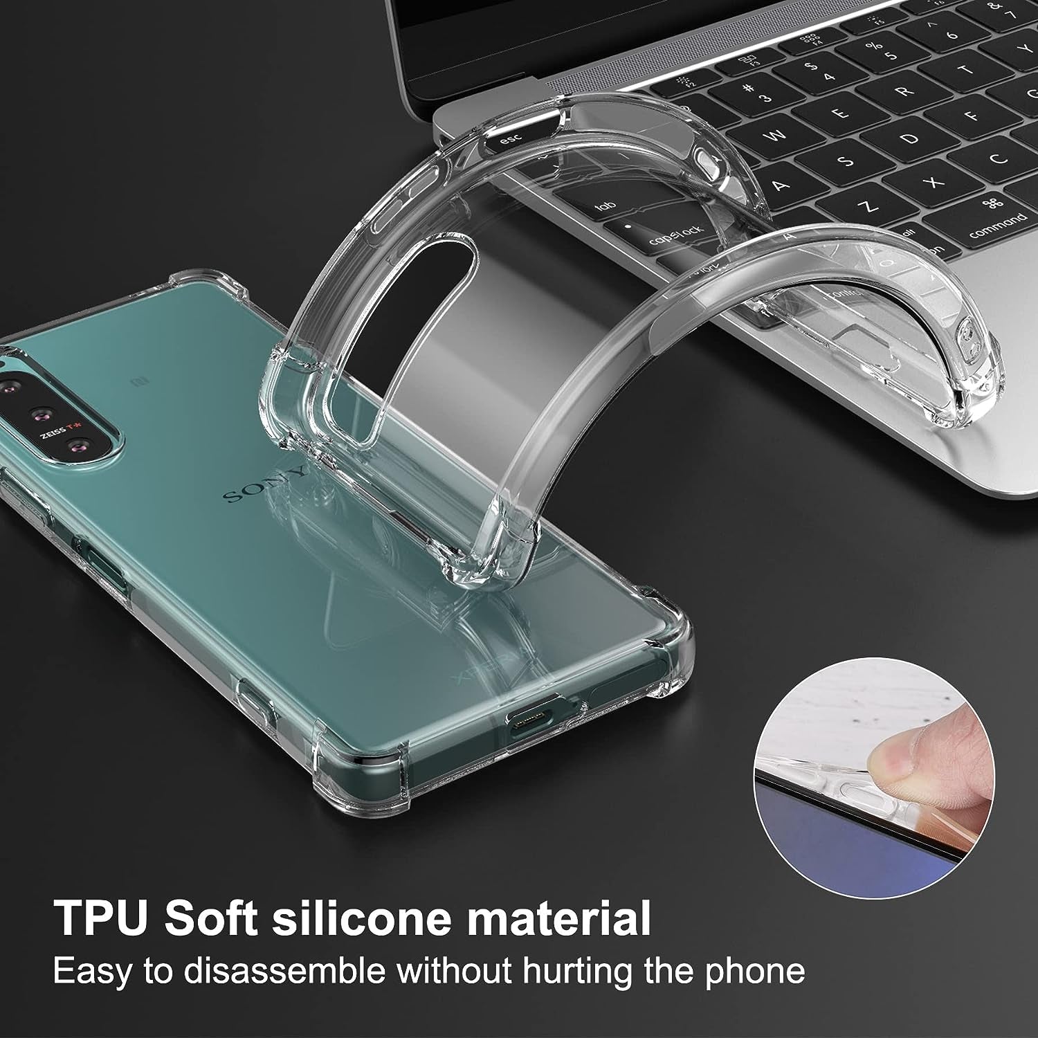 Foluu for Sony Xperia 5 IV Case, for Xperia 5 IV Phone Case Clear, Scratch Resistant Reinforced Corners TPU Rubber Soft Skin Silicone Protective Cover for Sony Xperia 5 IV 2022 (Crystal Clear)  Foluu   