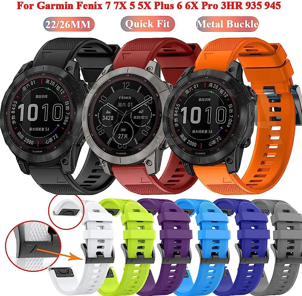 ILAZI Quickfit Band for Garmin Fenix 6 6X Pro 5X 5 plus 7 7X Silicone Strap Forerunner 935 Release Bracelet 22 26Mm Smart Accessories  ILAZI   