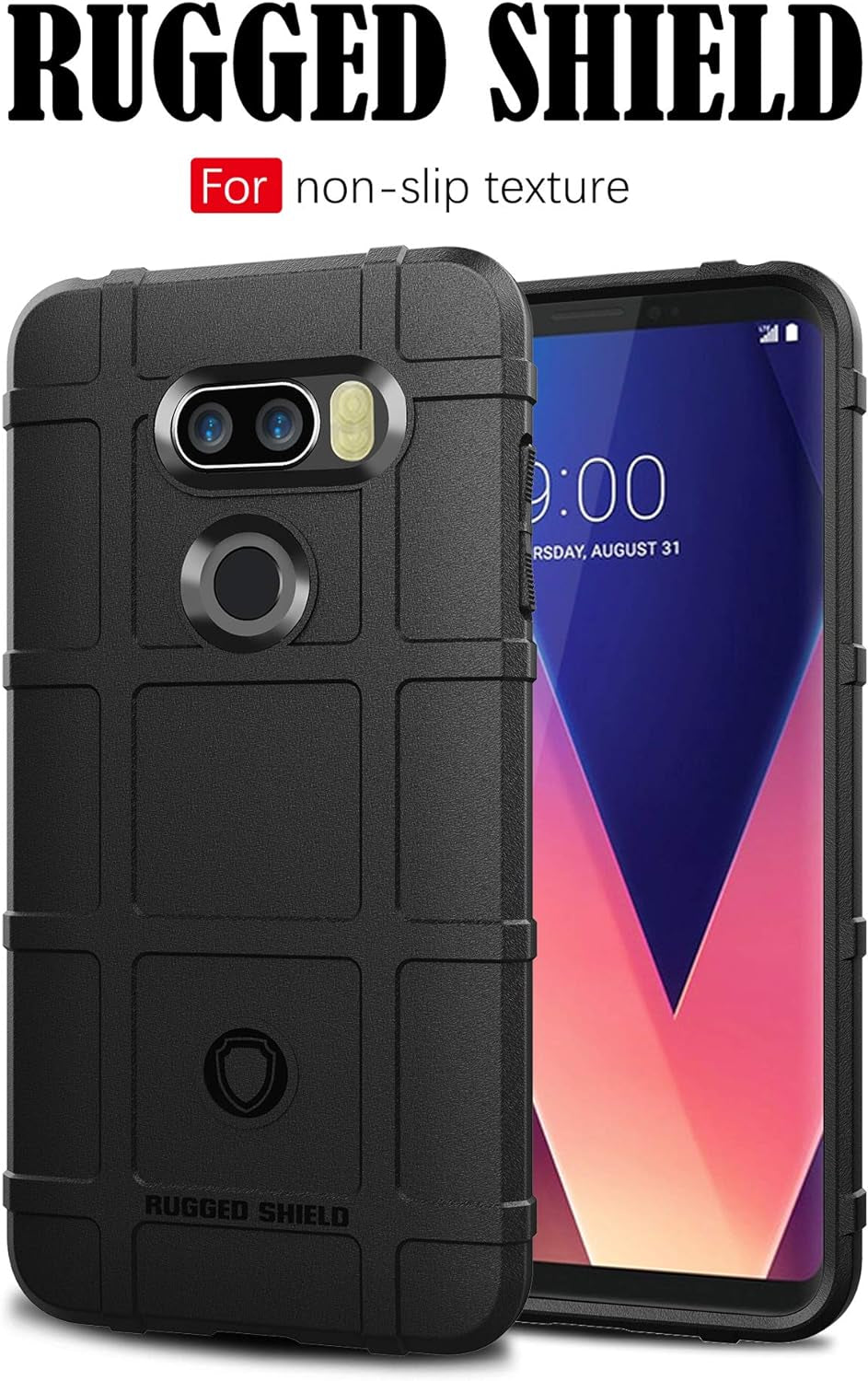 ZYZXJSGHD Fit for LG V30/V30S Case,Military Grade Drop Tested Protective Phone Case Hybrid Heavy Duty Impact Resistant Cover for LG V35 Thinq -Black  ZYZX   