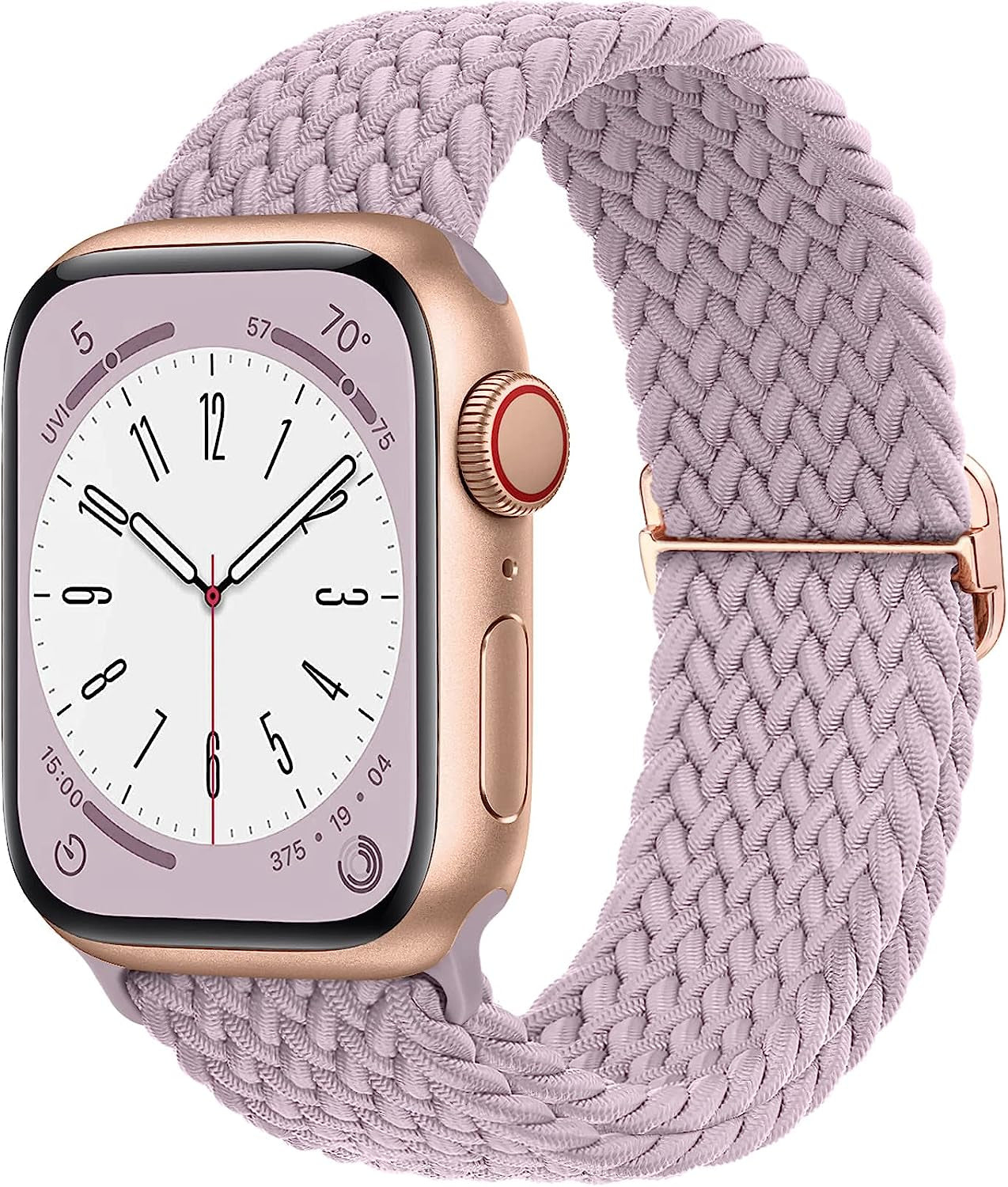 Merlion Stretchy Braided Solo Loop Compatible with Apple Watch Band 38Mm 40Mm 41Mm 42Mm 44Mm 45Mm 49Mm, Sports Adjustable Elastic Straps for Iwatch  Merlion Violet 38MM/40MM/41MM 
