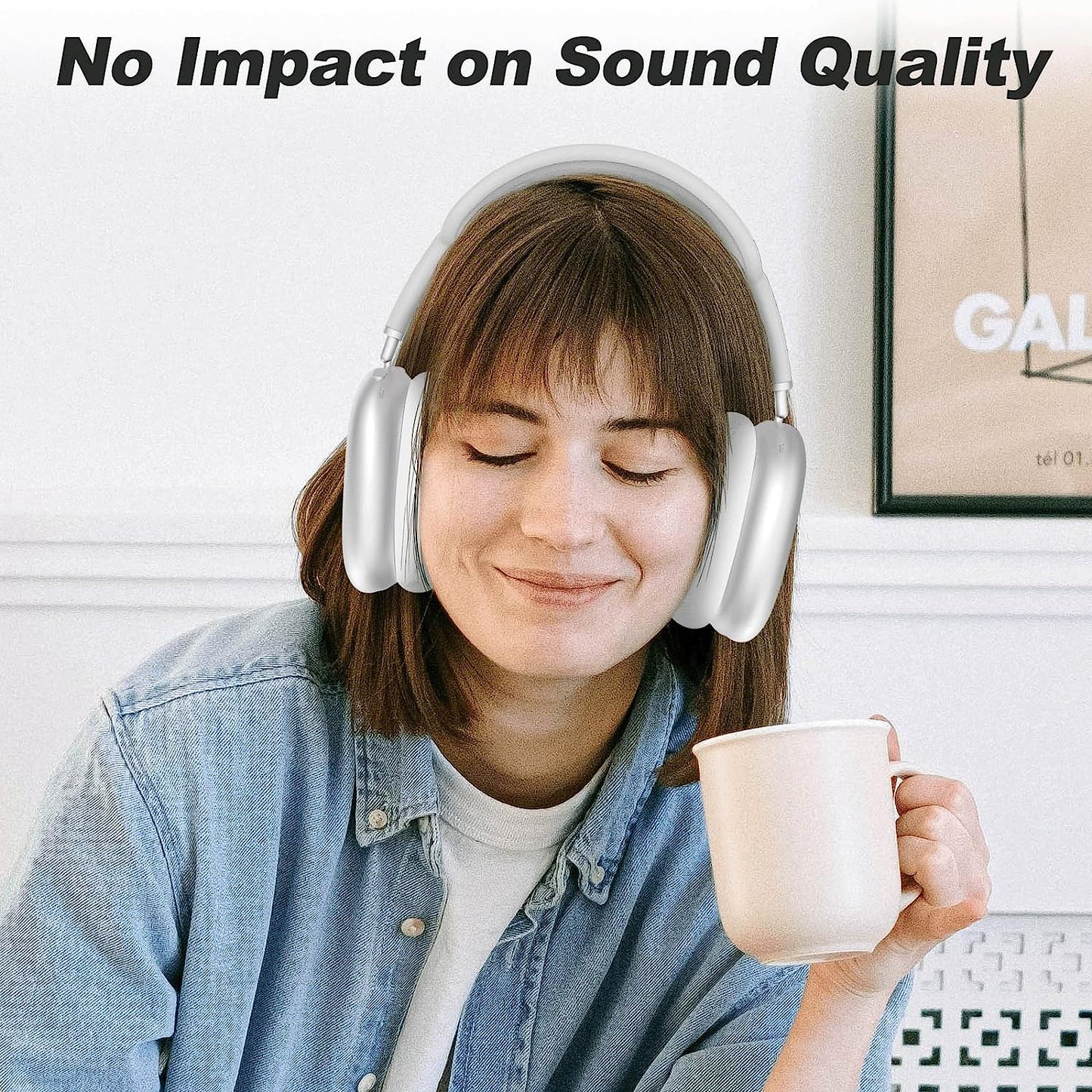 Linsaner Case Compatible for Airpods Max Earpads, Earcup Cover Protector, Silicone Earphone Protective Earpad Cover Accessories for Airpod Max Headphones Ear Pads, White  Linsaner   