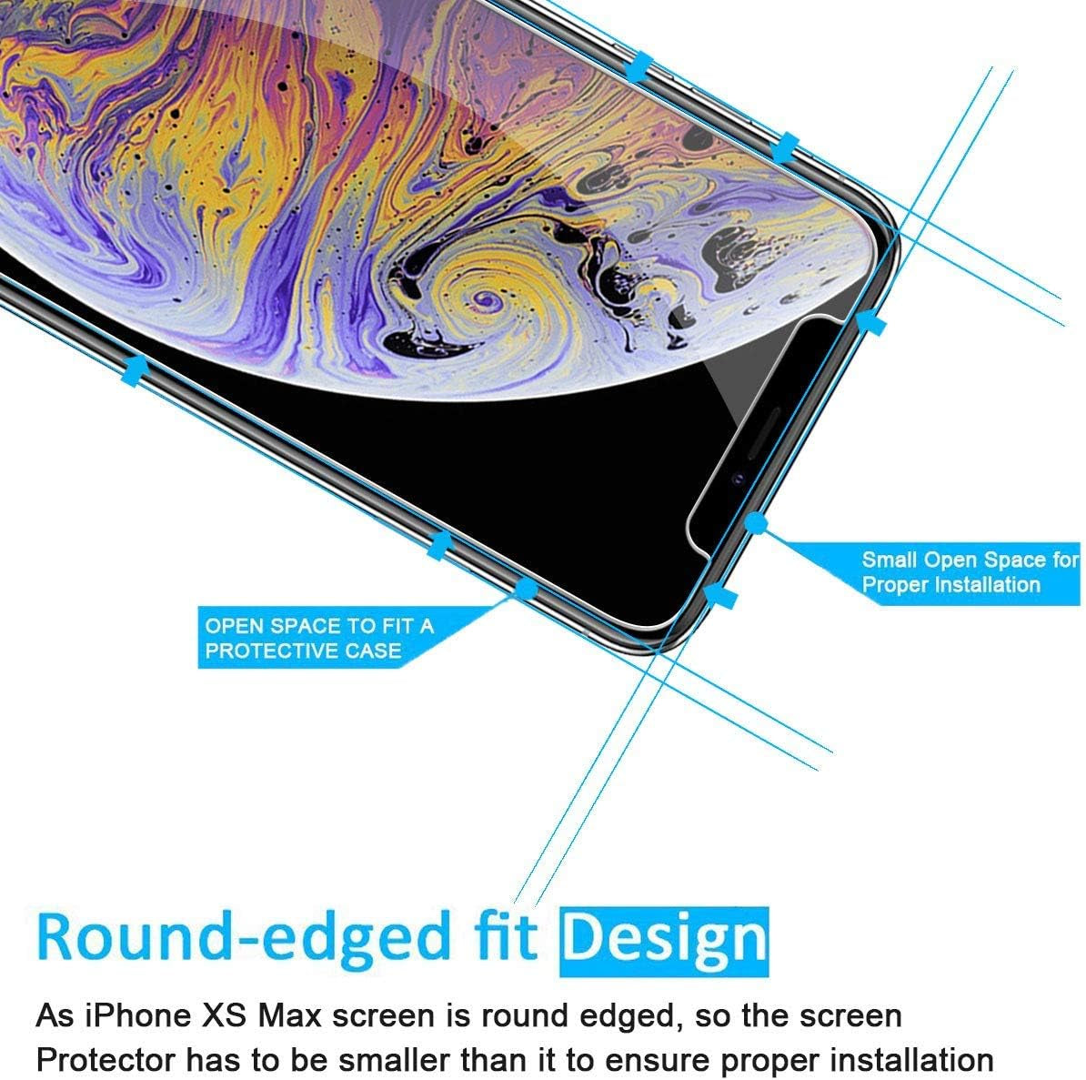 NEW'C [3 Pack] Designed for Iphone 11 Pro Max, Iphone XS Max (6.5") Screen Protector Tempered Glass, Case Friendly Ultra Resistant  NEW'C   