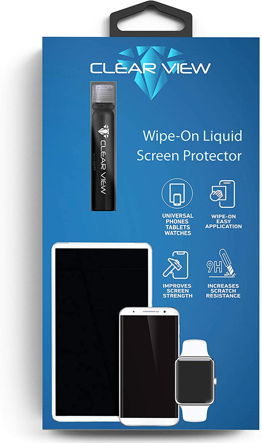 Clearview Liquid Glass Screen Protector | Covers up to 4 Devices | for All Smartphones Tablets and Watches Wipe on Nano Protection - Bottle  CLEARVIEW   