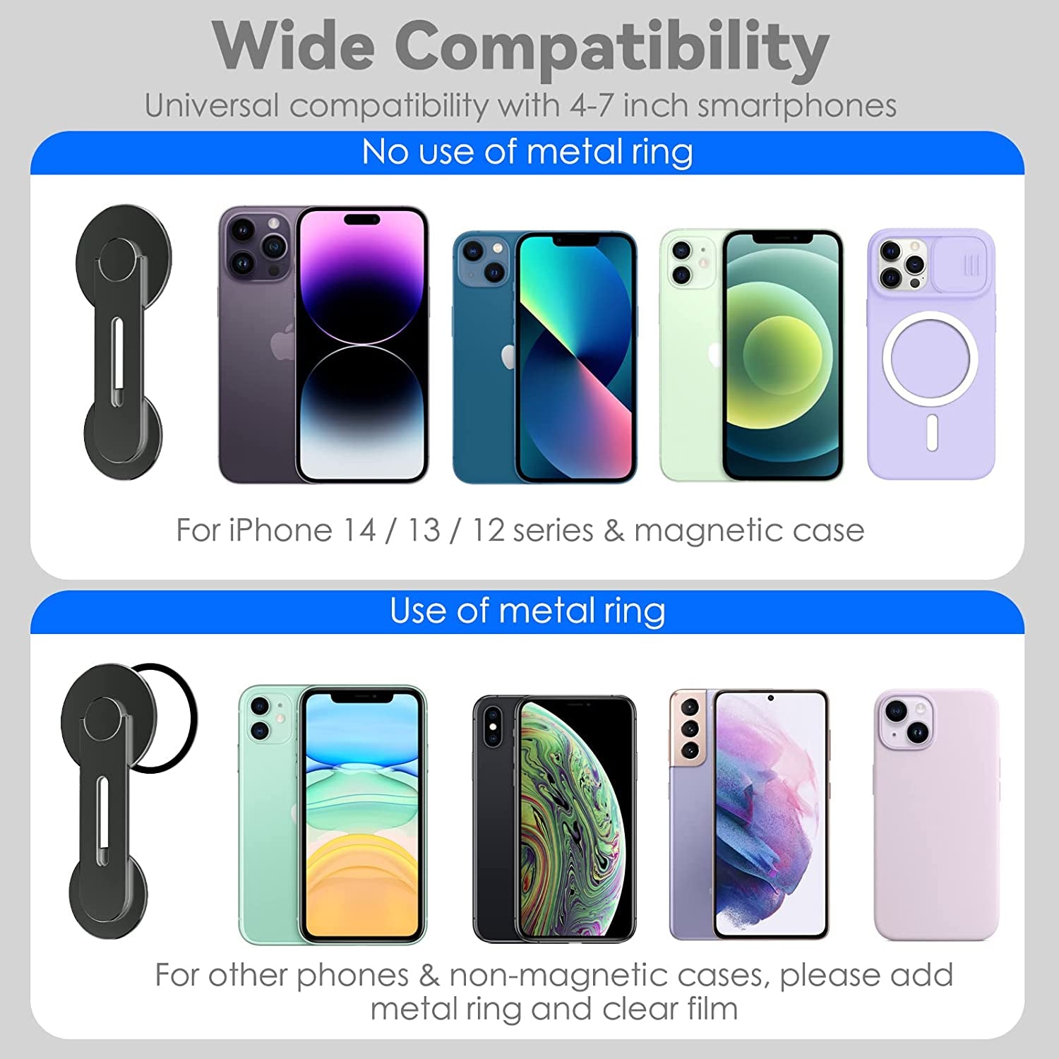 Cloudvalley Magnetic Laptop Phone Holder, Adjustable Continuity Camera Mount Compatible with Magsafe & for Ios 16 / Macos 13 Ventura, Slim Portable Computer Expansion Bracket for Smartphone, Black  CloudValley   