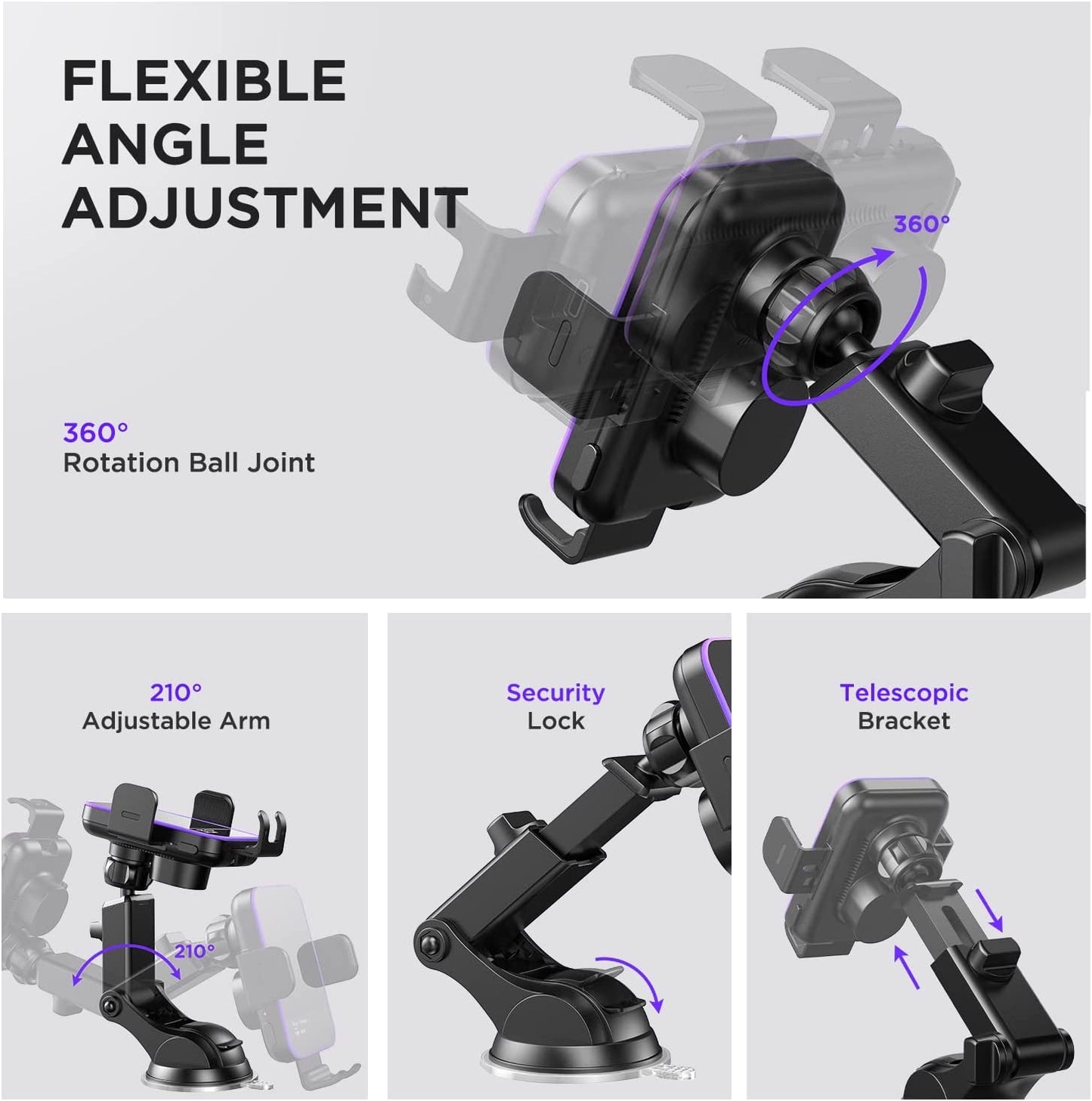 Wireless Car Charger,【7 Colored LED Backlit】Mosurr 15W Auto Clamping Car Charger Phone Mount Holder Fit for Iphone 14 13 12 Mini Pro Max 11 XR XS X, Samsung Galaxy S23 Ultra S22 S21+ S10+ Note 20, Etc  Mosurr   