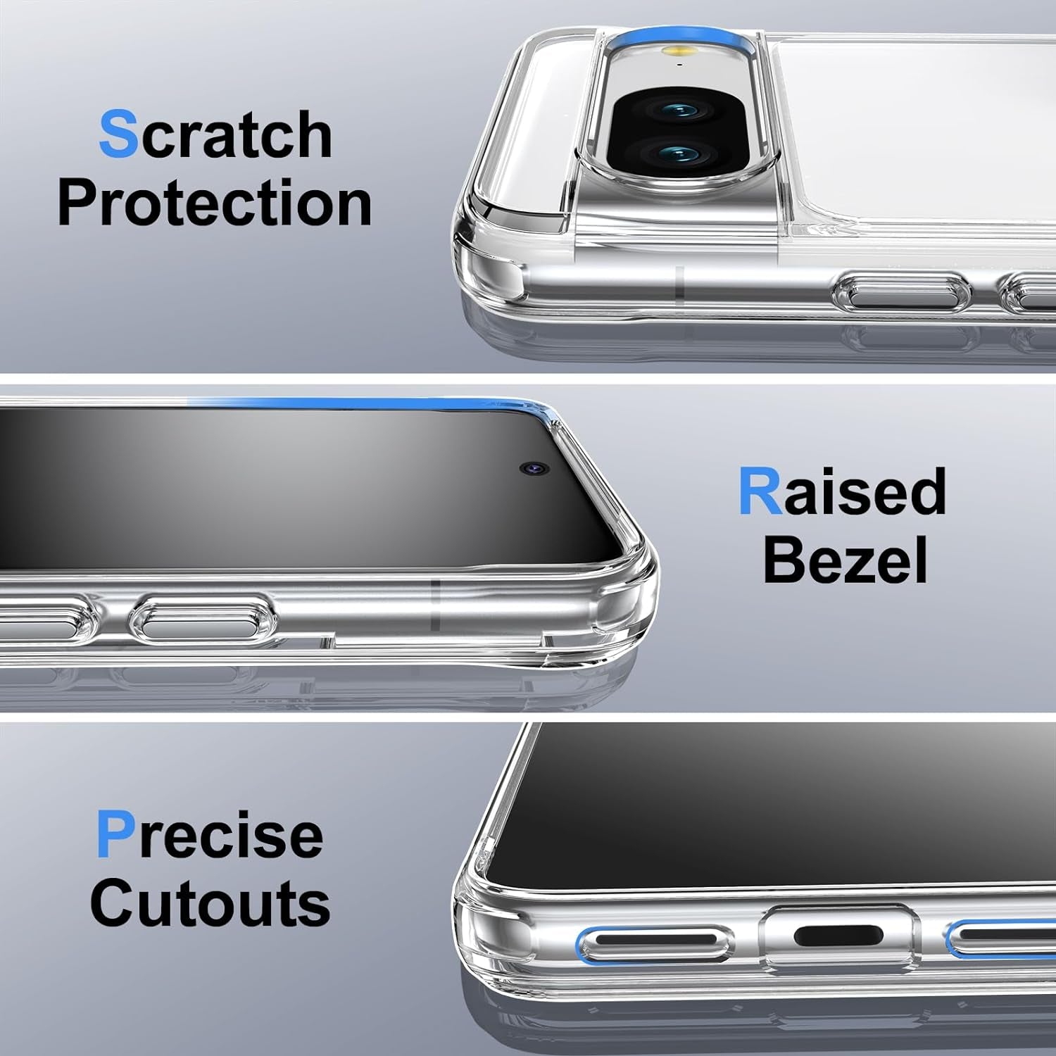 ANTSHARE for Google Pixel 8 Case Clear, Pixel 8 Case with [16FT Military Grade Drop Protection][Non-Yellowing], Slim Fit Case for Pixel 8 Phone 2023 - Crystal Clear  ANTSHARE   