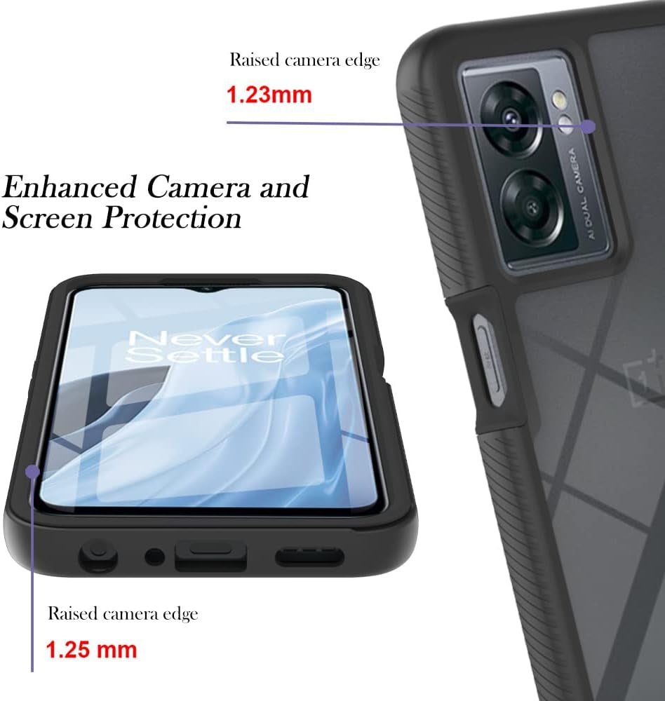 DETUOSI for Oneplus Nord N300 5G Case, Built in PET Screen Protector, [360 Full Body Protection], 1+ Nord N300 5G Case, 3 in 1 Shockproof Clear Protection Phone Cover for Oneplus Nord N300 5G, Black  DETUOSI   