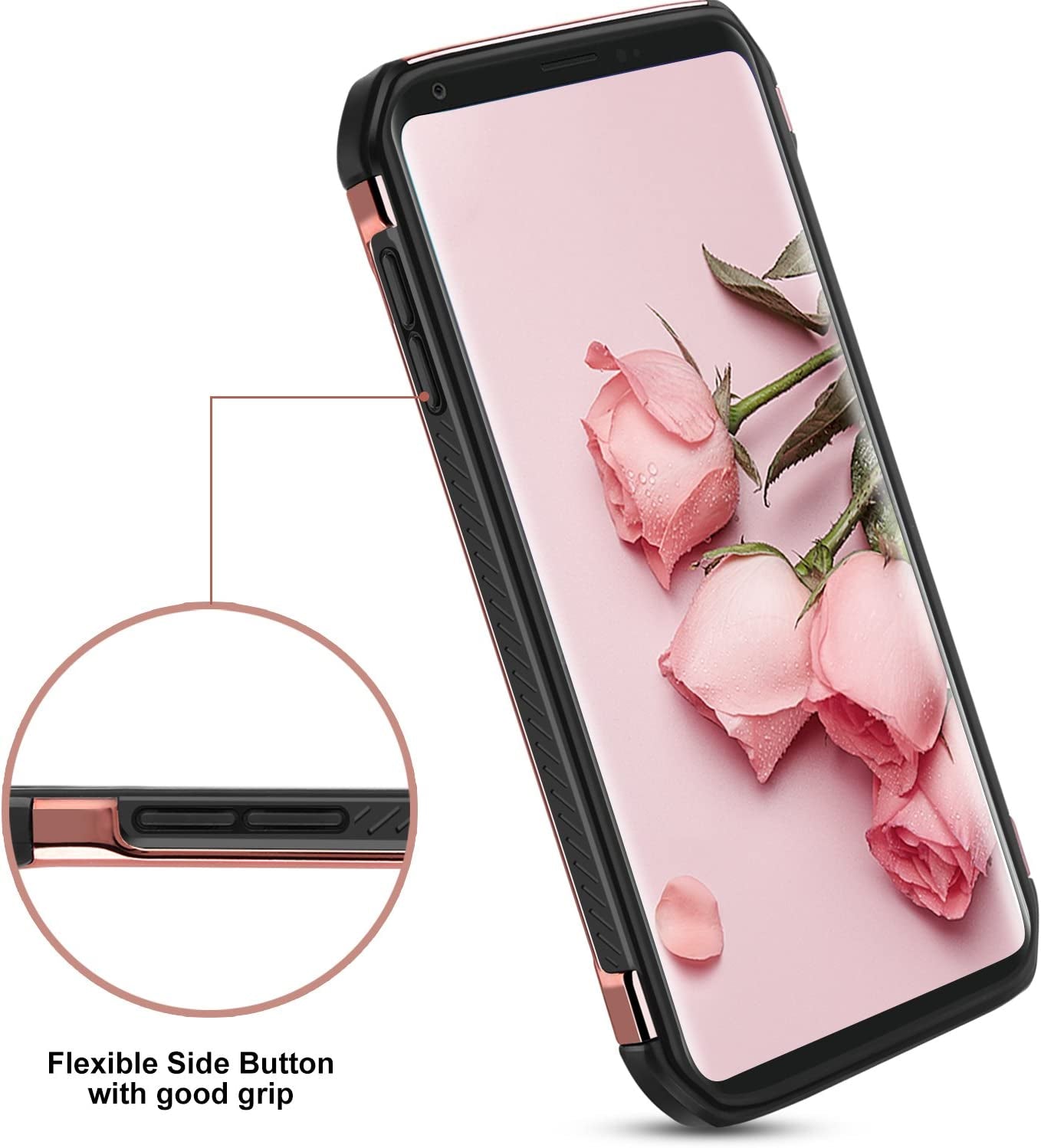 LG V30 Case, LG V30+ Case, LG V35 Thinq Phone Cases, LG V30S Thinq Cell Phone Case, BENTOBEN Slim 2 in 1 Glitter Bling Sparkly Cover, Heavy Duty Shockproof Protective Cases for Women, Gilrs, Rose Gold  BENTOBEN   