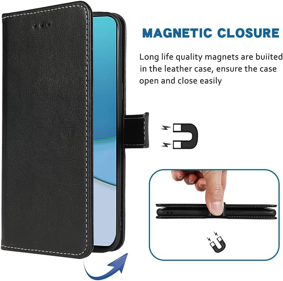 FDCWTSH Compatible with Oneplus 8T Oneplus8T plus 5G Wallet Case Wrist Strap Lanyard Flip Cover Card Holder Cell Phone Cases for One Plus8T on 1 plus 8Tplus 1Plus 8T+ One+ 1+ 1+8T Pro G5 Black  FDCWTSH   