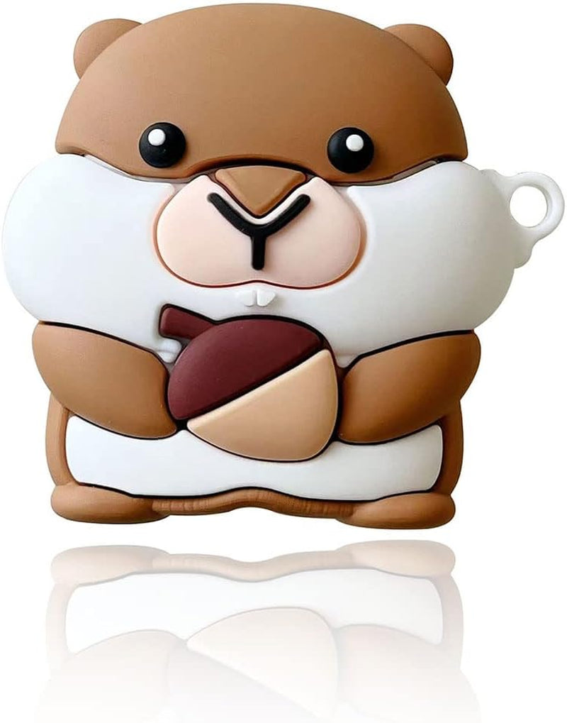 YAKVOOK for Airpod 2/1 Cover Case,Cute 3D Cartoon Panda Airpods 2Nd Generation Cover Kawaii Soft Silicone Protective Cover with Keychain Shockproof Charging Case for Airpods 1&2 for Girls Women  Yatchen Squirrel AirPods 3 