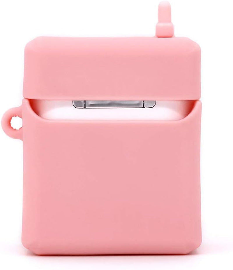 Yonocosta Cute Airpods Case, Airpods 2 Case, Fashion Funny 3D Cartoon Pink Retro Cellular Phone Shaped Full Protection Shockproof Soft Silicone Charging Case Cover Skin with Keychain for Airpods 1&2  Yonocosta Inc   