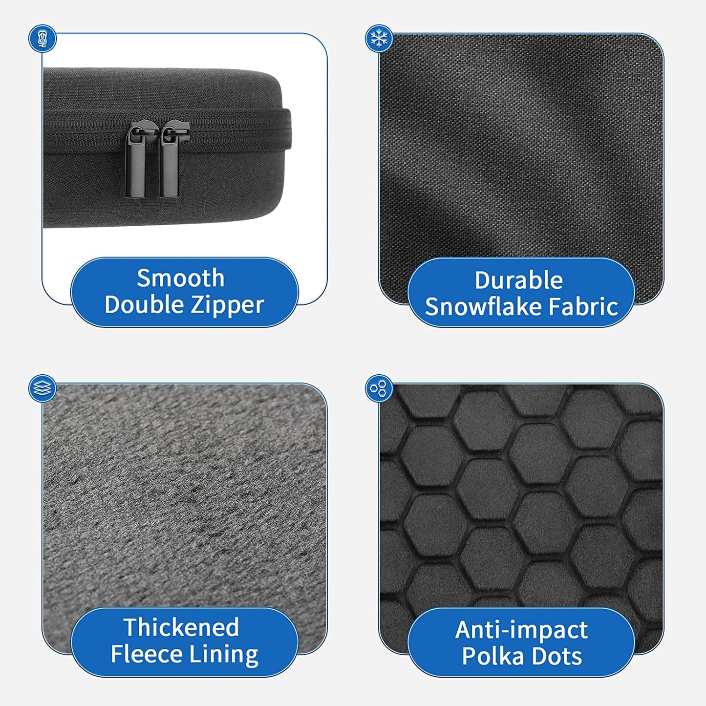 Smart Case for Apple Airpods Max Supports Sleep Mode, Hard Organizer Portable Carry Travel Cover Storage Bag (Black)  Yinke   