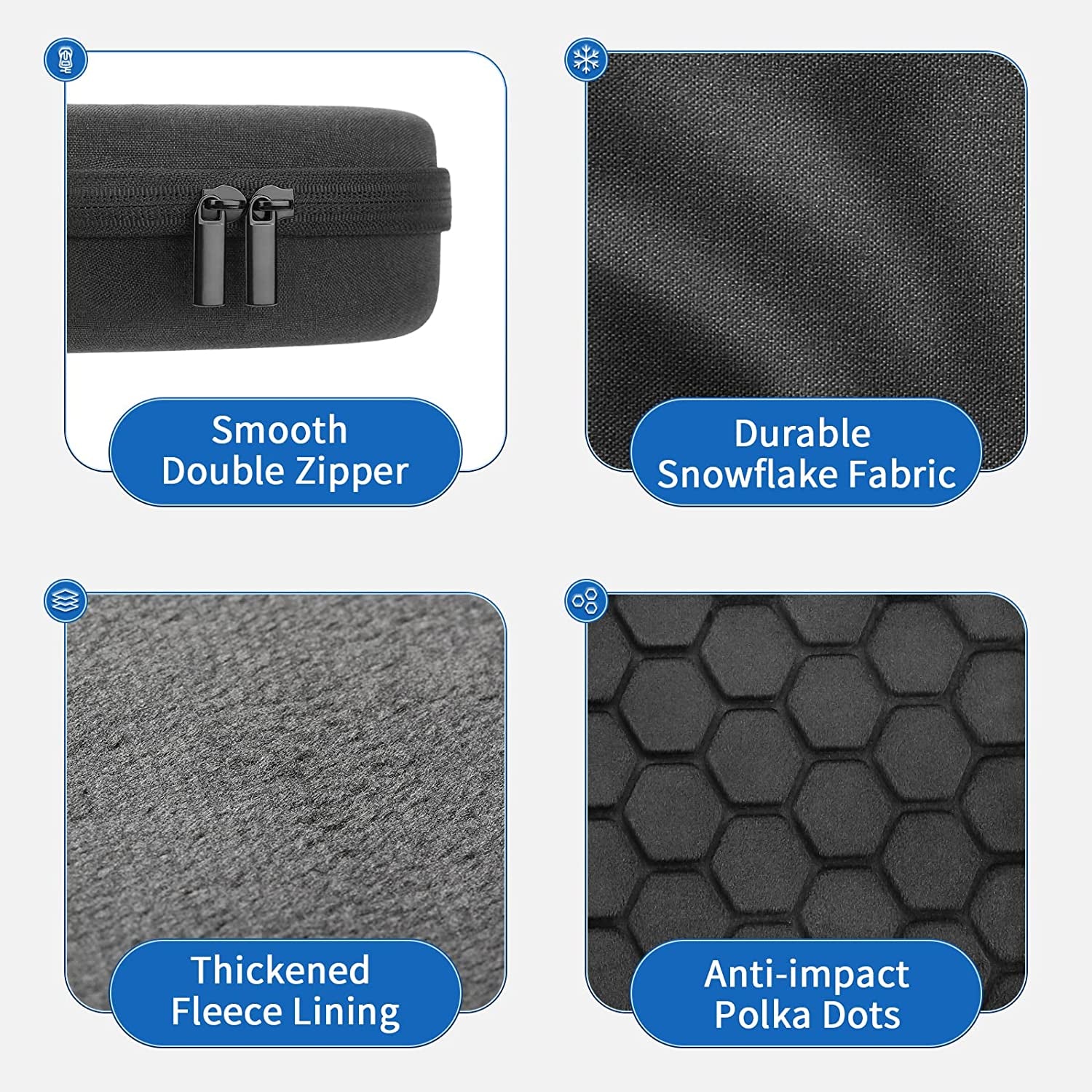 Smart Case for Apple Airpods Max Supports Sleep Mode, Hard Organizer Portable Carry Travel Cover Storage Bag (Black)  Yinke   