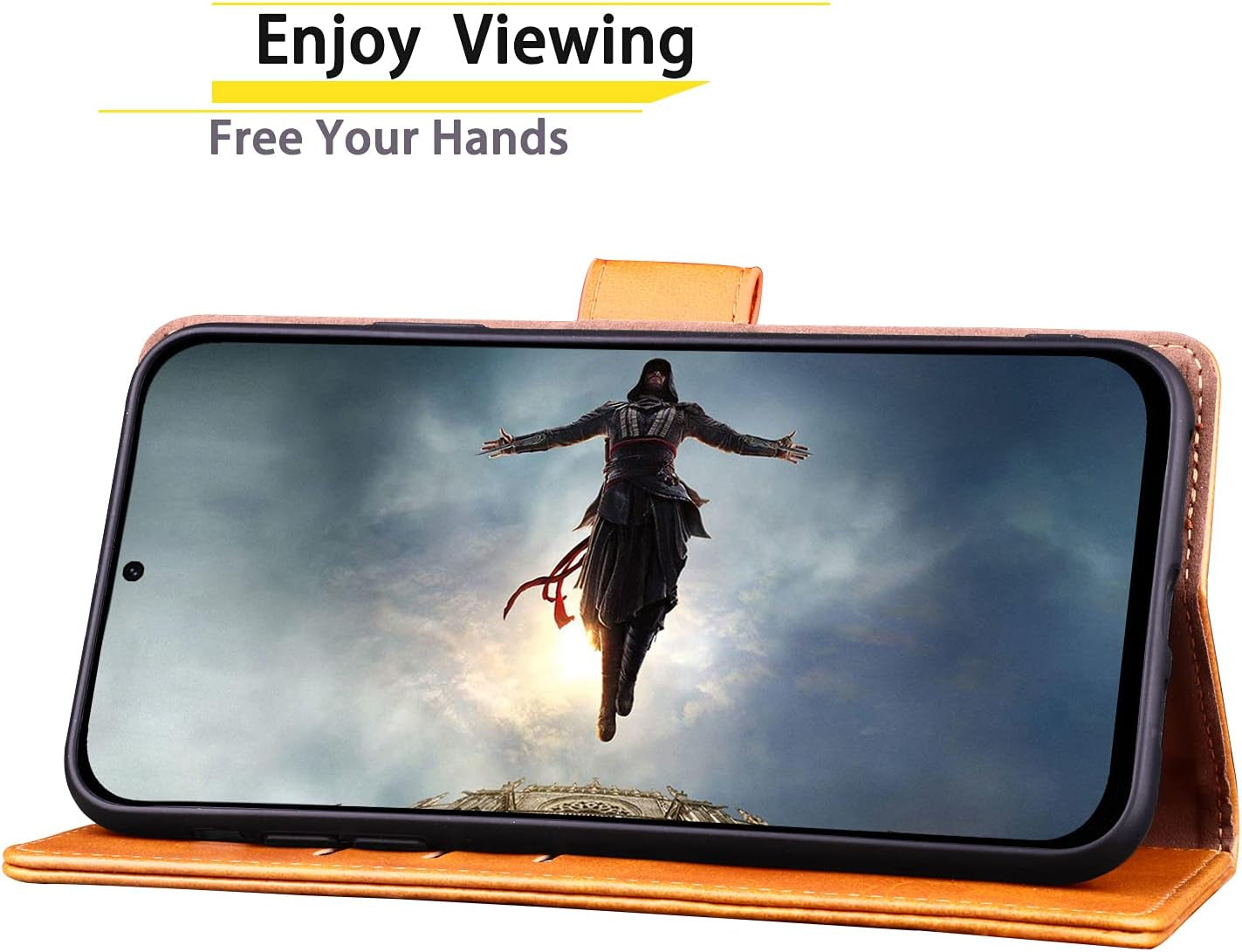 SUANPOT for Samsung Galaxy S21 Ultra 6.8" with RFID Blocking Leather Wallet Case Credit Card Holder,Flip Folio Book Phone Case Shockproof Cover Women Men for Samsung S21 Ultra Case Wallet Light Brown  SUANPOT   