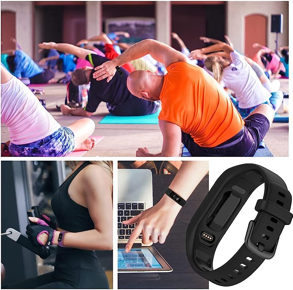 DFAMIN 3Pcs Soft Silicone Bands for Garmin Vivosmart 5 Straps Replacement Sport Colourful Strap for Vivosmart 5 Wristbands  DFAMIN   