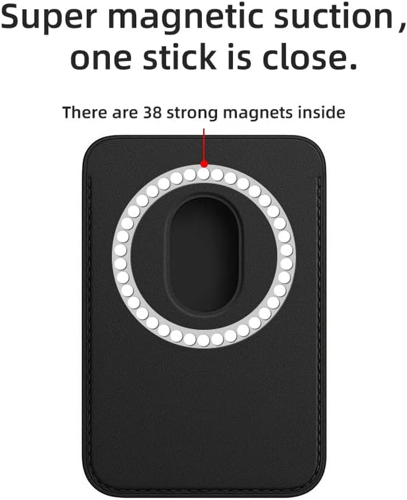 Gyizho Magnetic Card Wallet Holder with Magsafe for Iphone 14 Pro Max/14 Plus/14 Pro/14, for Iphone 13 Pro Max/13 Pro/13/13 Mini, for Iphone 12/12 Pro/12 Max/12 Mini,Midnight  Gyizho   