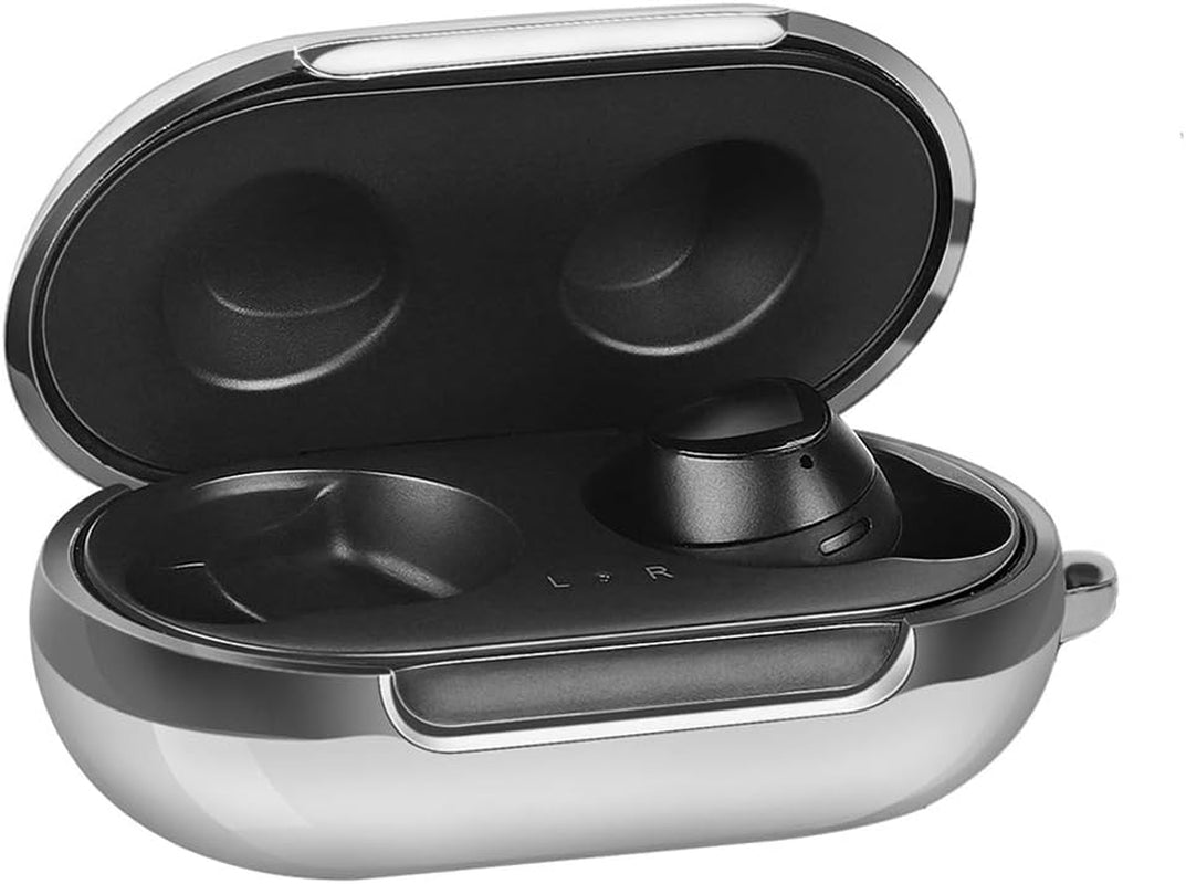 Haotop Case Compatible with Samsung Galaxy Buds 2019/Buds+ plus 2020, TPU Silicone Plating Cover Case Anti-Scratch Shock Resistant (Bright Silver)  Haotop-DDK-1   