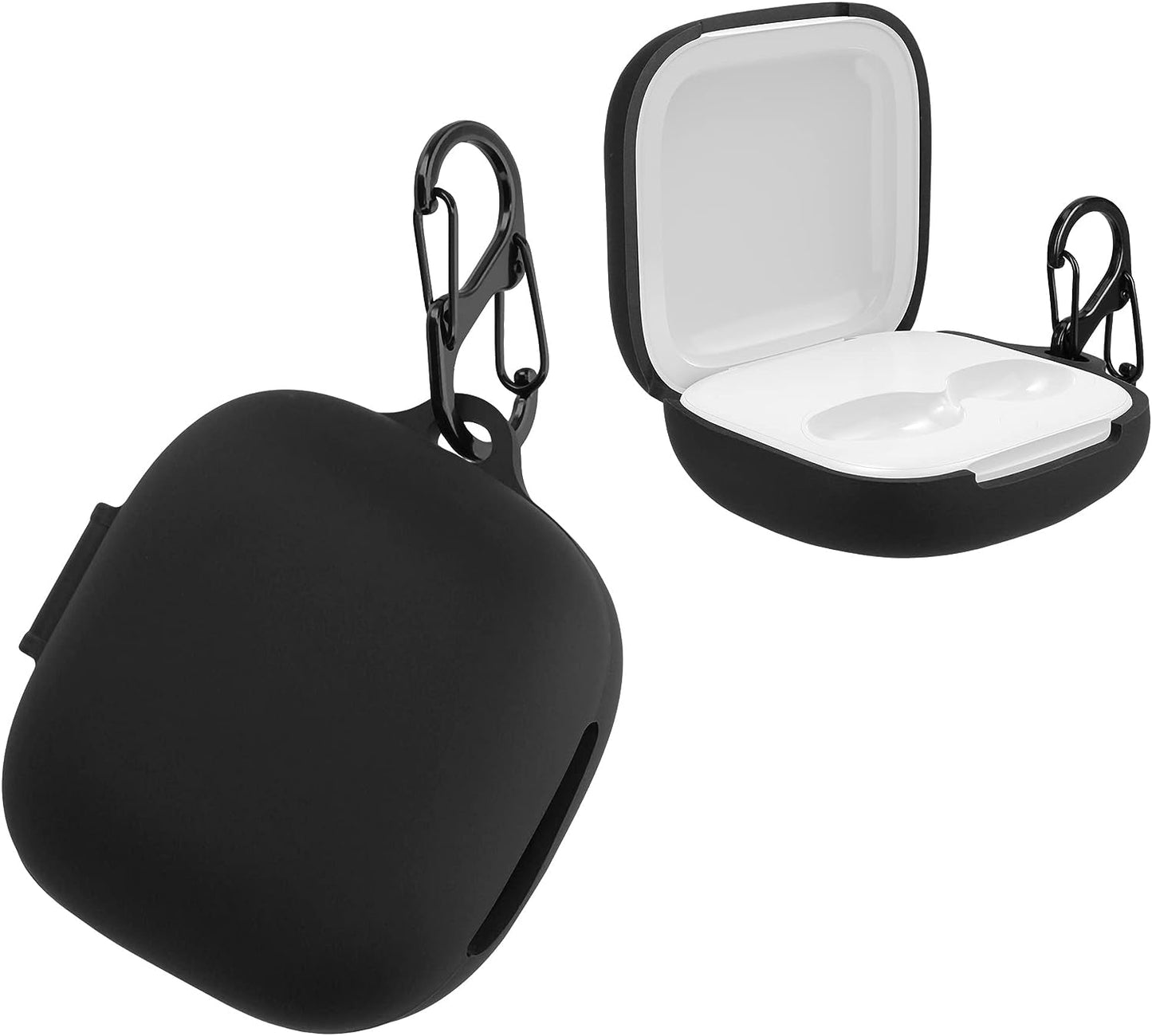 Kwmobile Case Compatible with Beats Fit Pro Case - Silicone Cover Holder for Earbuds - White  KW-Commerce black  