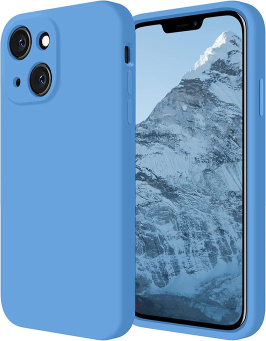 Firenova for Iphone 14 Case, Silicone Upgraded [Camera Protection] Phone Case with [2 Screen Protectors], Soft Anti-Scratch Microfiber Lining Inside, 6.1 Inch, Blue  FireNova Blue  