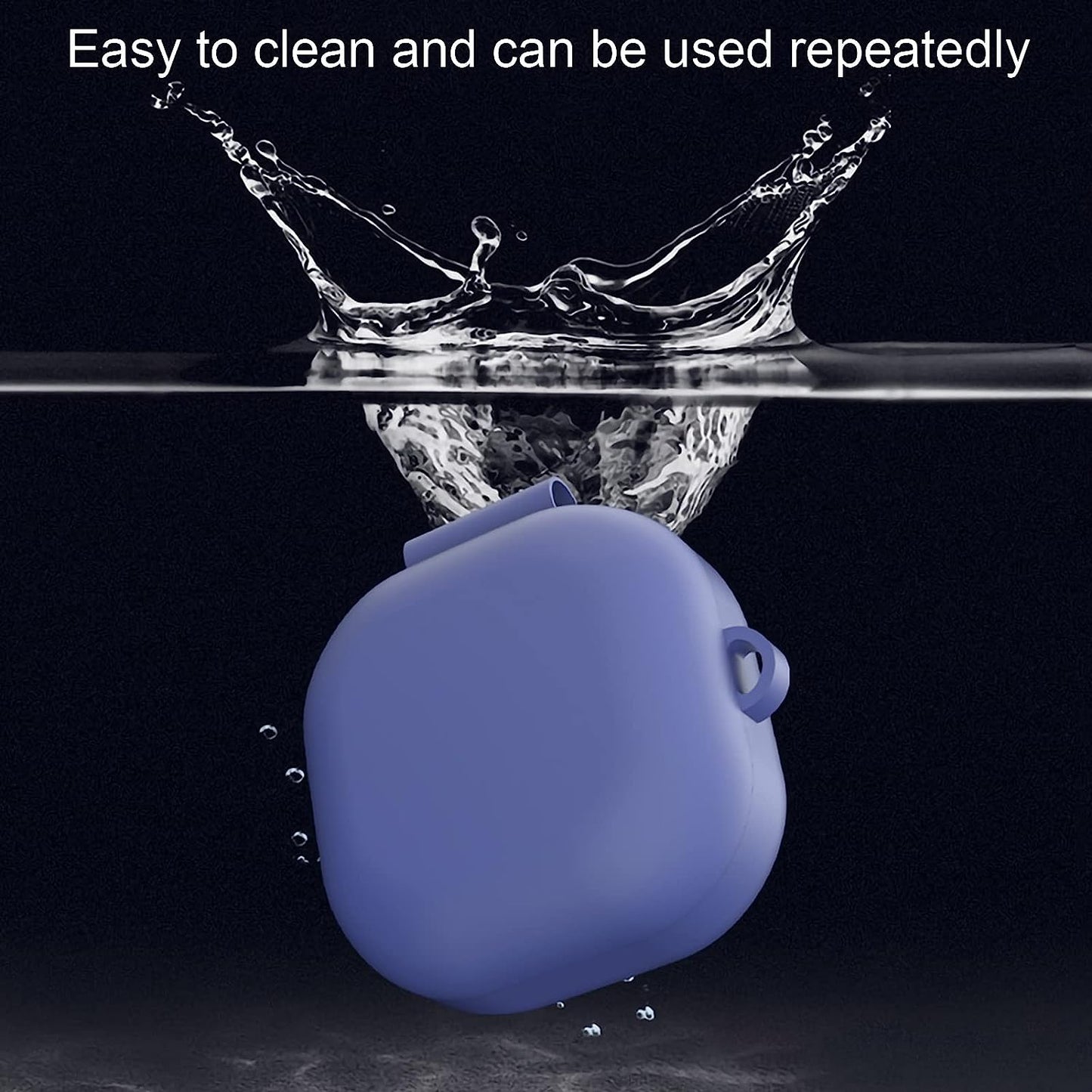 Silicone Earbuds Protective Cover Scratchproof Protection Case for Samsung Galaxy Buds Pro/Buds Live/Buds 2 Light Purple One Size  Gaweb   