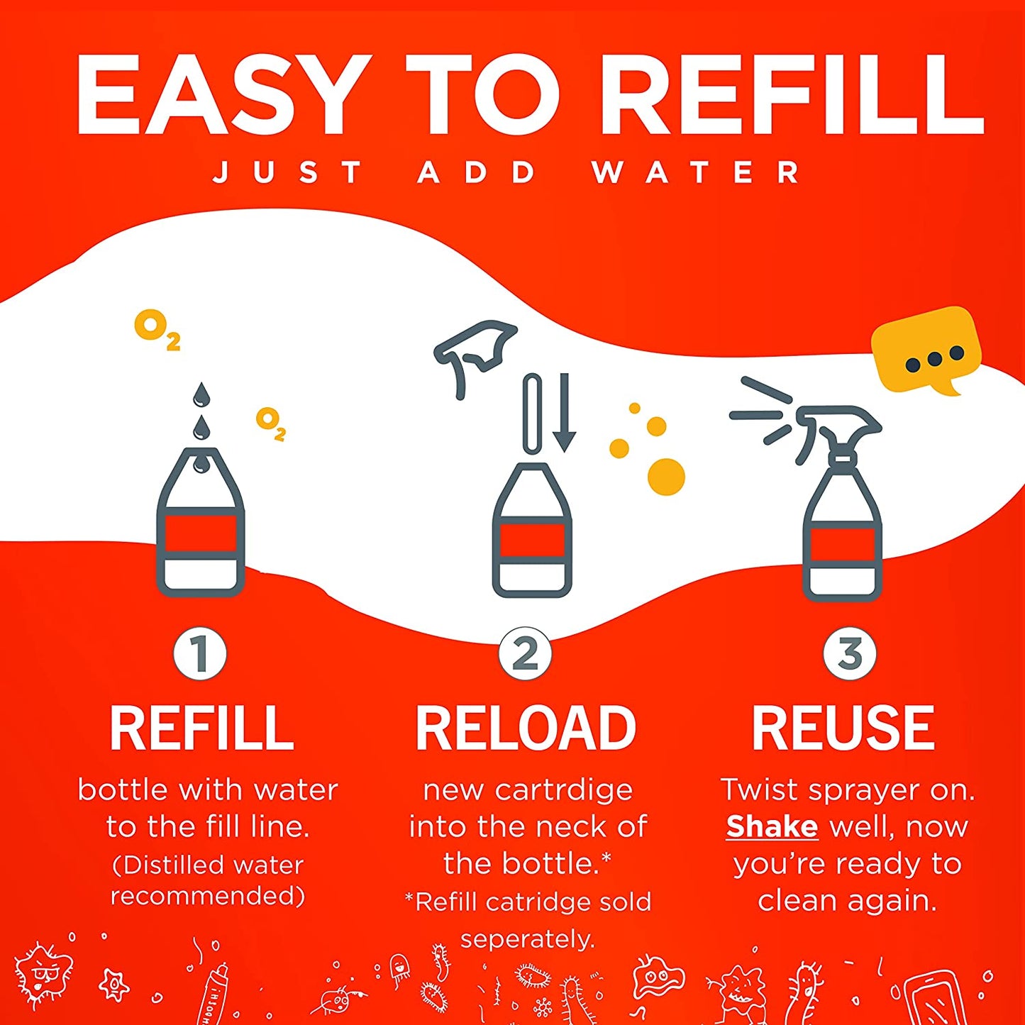 WHOOSH! 2.0 Screen Cleaner Kit - [New REFILLABLE 16.9 Oz ] Best for Smartphones, Ipads, Eyeglasses, TV Screen Cleaner, LED, Lcd,Computer, Laptop & Touchscreen - 16.9 Fl Oz Full Bottle + 2 Cloths  WHOOSH   