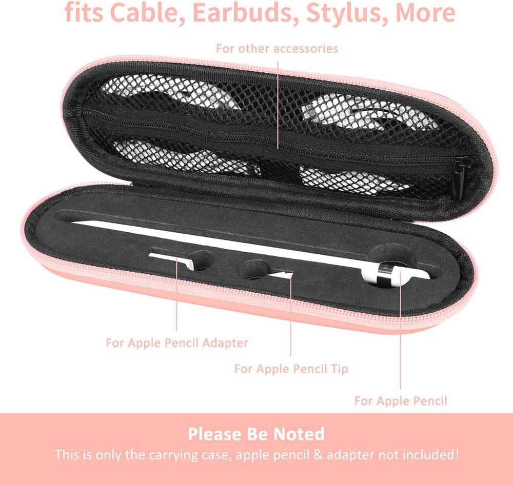 TITACUTE for Apple Pencil Case Carrying Case Hard Foam Zipper Shockproof Protective Ipencil Case Holder for Apple Pencil 1St Generation 2Nd Gen for Ipad 10 Pro Stylus Pen Charger Cable Adapter Earbuds  TITACUTE   