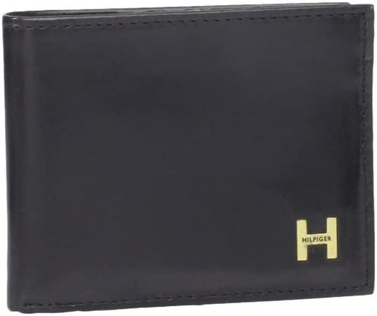 Tommy Hilfiger Men'S Leather Passcase Wallet, Black Leeds, One Size  Tommy Hilfiger   