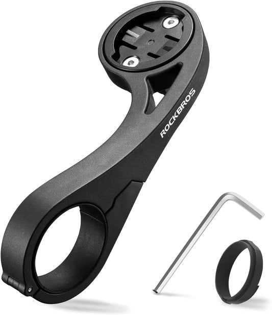 ROCKBROS Bike Computer Mount Out Front Bike Computer Mount Compatible with Garmin Igpsport XOSS - Extend Mount Adapter Camera and Light, Nylon Lightweight Arm Non-Slip - Fit 31.8Mm Handlebar  ROCKBROS   