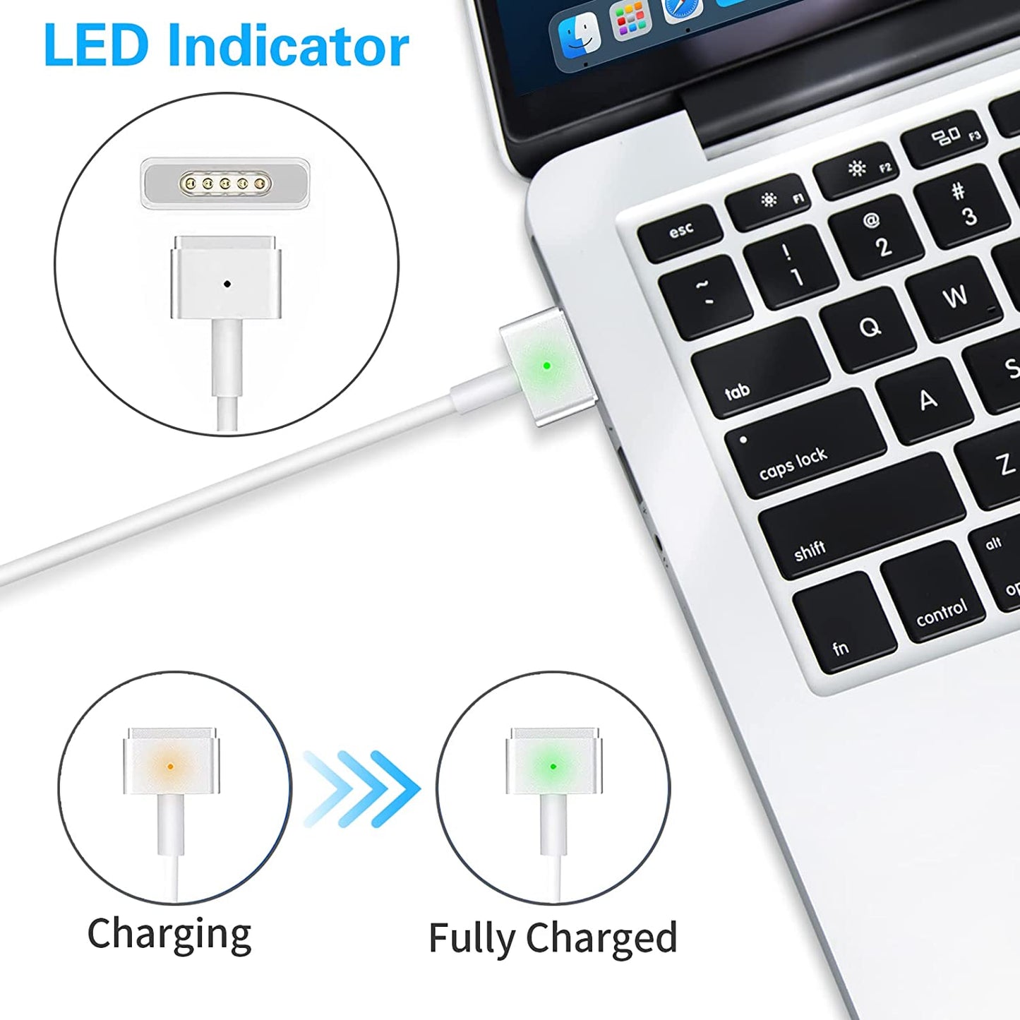 Mac Book Pro Charger - 60W T-Tip Magnetic Charger Power Adapter, Universal Laptop Charger Compatible with Mac Book Air/Mac Book Pro 13-Inch Retina Display(After 2012)  E-POWIND   