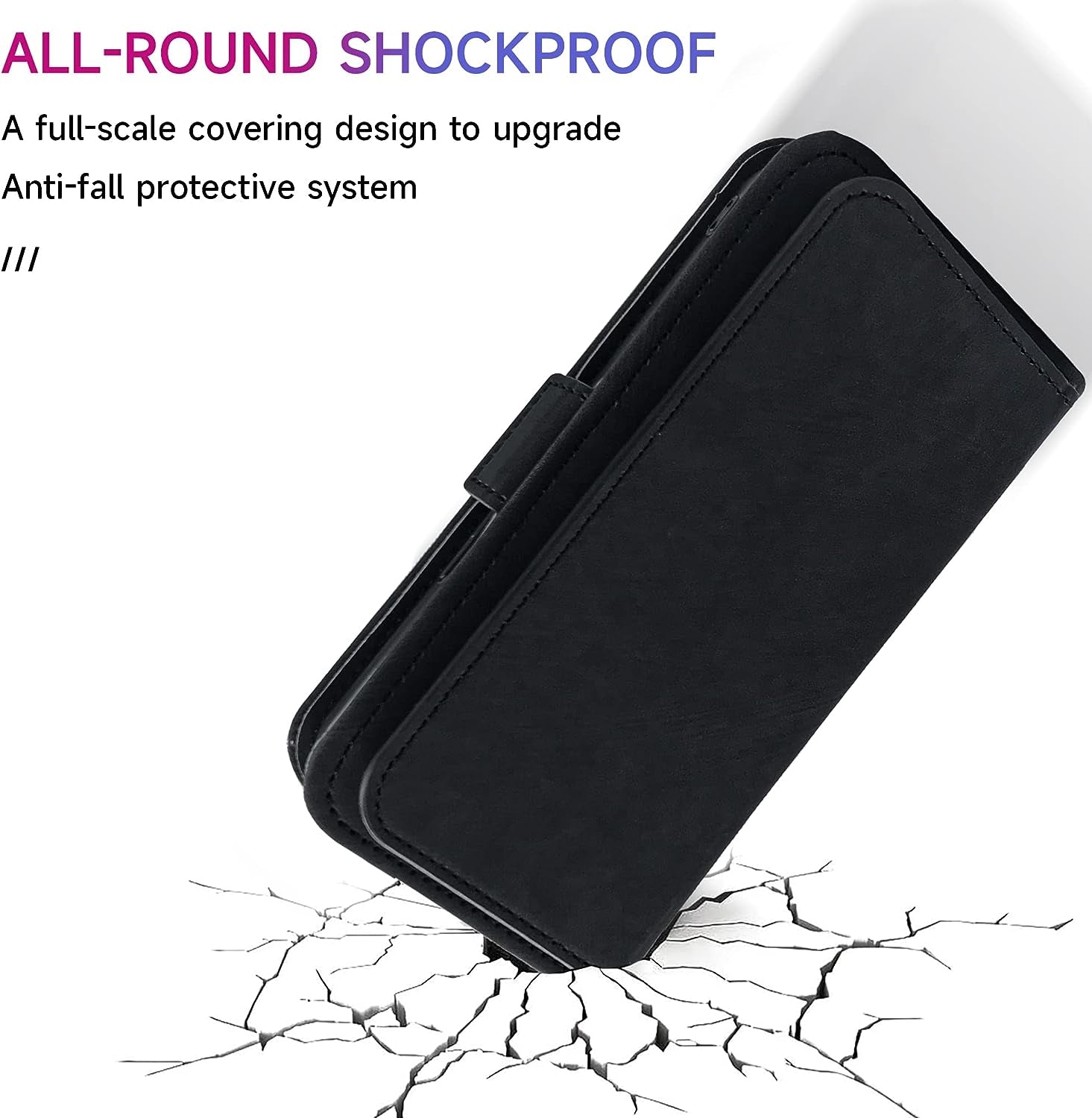 Furiet Compatible with LG V35 Thinq V30 plus Wallet Case Wrist Strap Lanyard Leather Flip Card Holder Stand Cell Accessories Phone Cover for LGV30 LGV35 LG30 LG35 V 30 35 V30+ V30S H931 Men Black  Furiet   