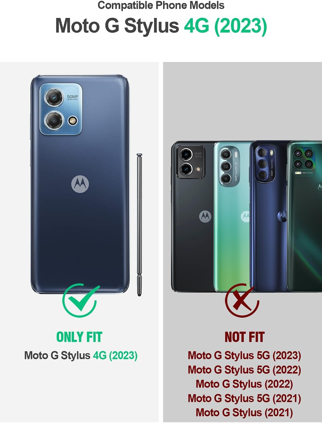 Poetic Revolution Case for Motorola Moto G Stylus 4G 2023 [Not Fit 5G Version], [20FT Mil-Grade Drop Tested], Full-Body Rugged Shockproof Cover with Kickstand and Built-In-Screen Protector, Black  Poetic   