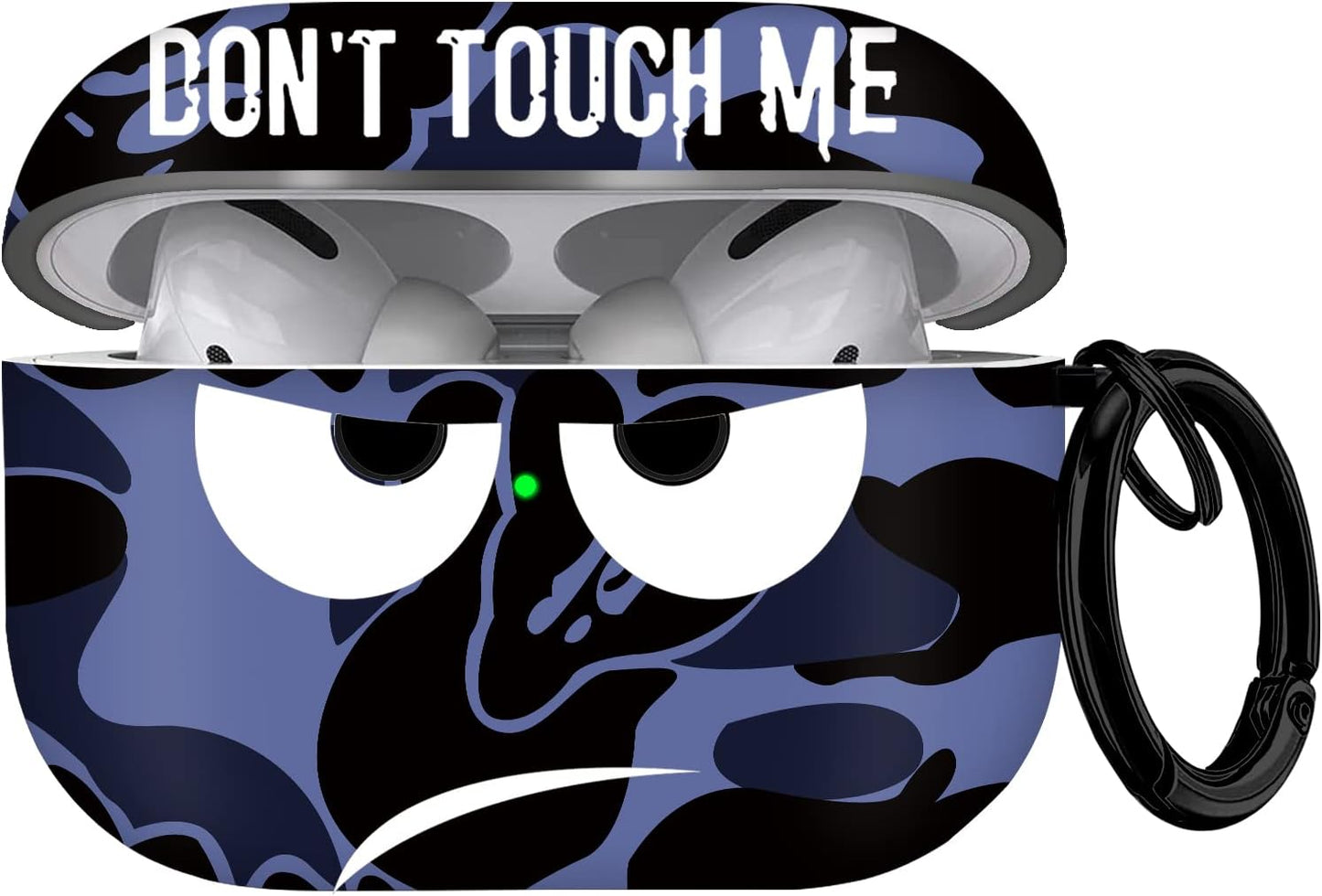 Youtec Airpods Pro Case , Don'T Touch Me Airpods Pro Cover with Keychain Soft Cute Shockproof Cover for Women Men Compatible with Airpods Pro 2019 Charging Case -Black  Youtec blue  