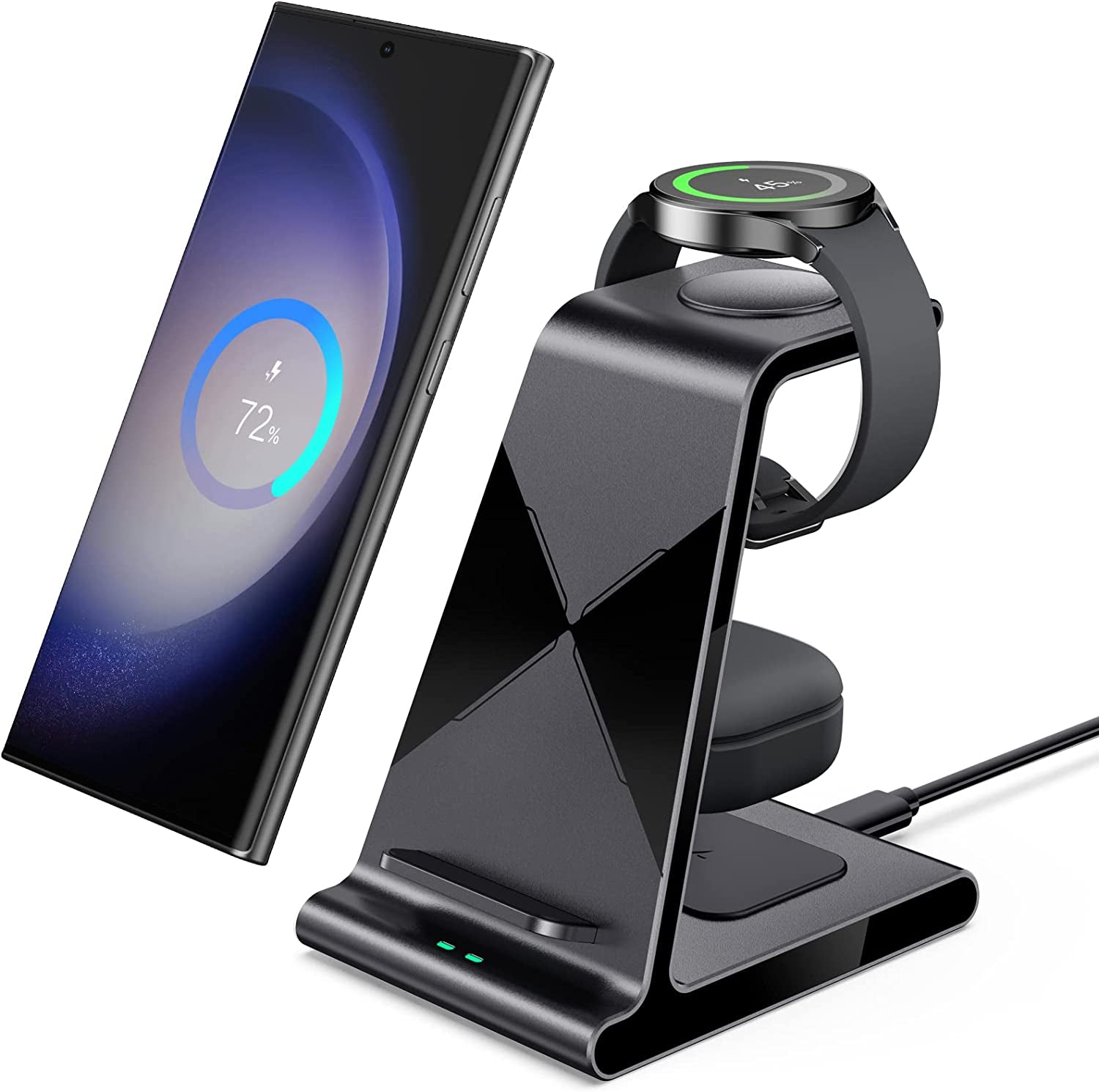 Wireless Charger for Samsung, Charging Station 3 in 1 Compatible with Samsung Galaxy S23 Ultra/S23+/S23/S22 Ultra/S22+/S22/Note 20/Z Fold 4/Z Flip 4, for Galaxy Watch 5 Pro/5/4, Galaxy Buds 2 Pro/Pro  Shenzhen Xuanfeng Innovations Technology Co., Ltd.   