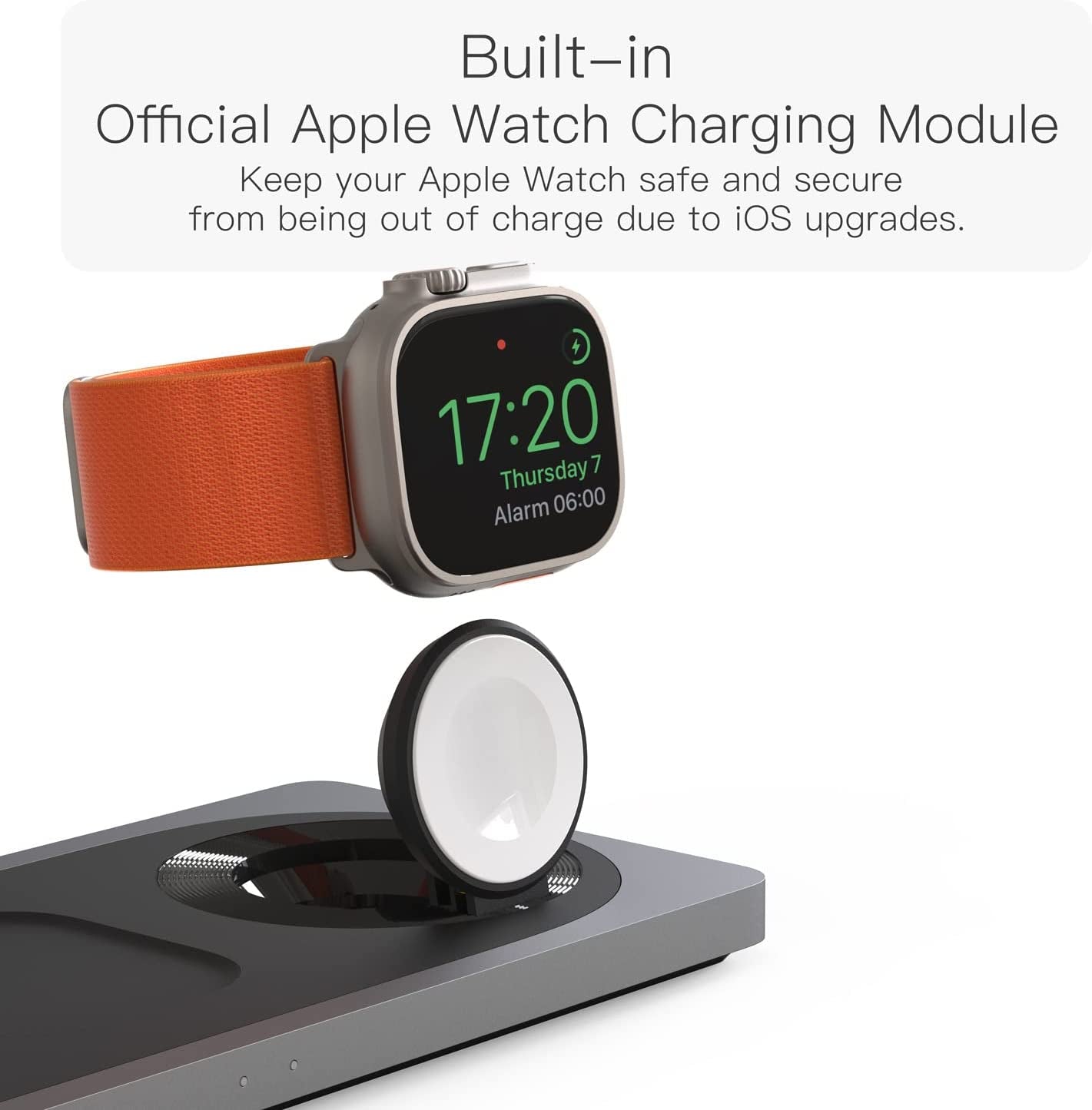 Wireless Charger,3 in 1 Faster Mag-Safe Wireless Charging Station,Wireless Charging Pad for Iphone 14,13,12 Pro Max/Pro/Mini/Plus, Apple Watch Ultra 8/7/SE/6/5/4/3/2/1, Airpods Pro/2/3(Black)  PETINO   