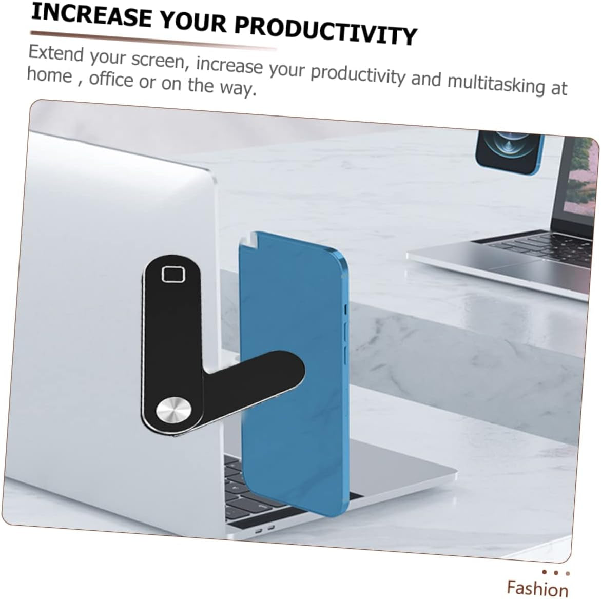 STOBOK 1 Set Flat Expansion Bracket Laptop Mobile Holder Magnetic Tablet Mount Metal Holder Tablet Holders Laptop Phone Mount Magnetic Cell Phone Stand Black Mounting Clip Computer  STOBOK   