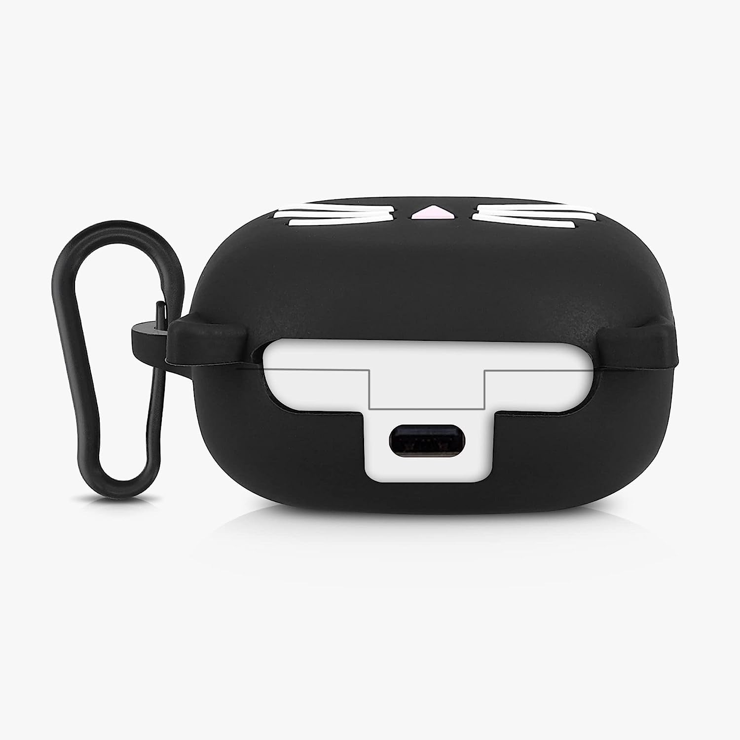 Kwmobile Silicone Case Compatible with Samsung Galaxy Buds 2 Pro/Buds 2 / Buds Live - Case Soft Cover - Cat Black/White  KW-Commerce   