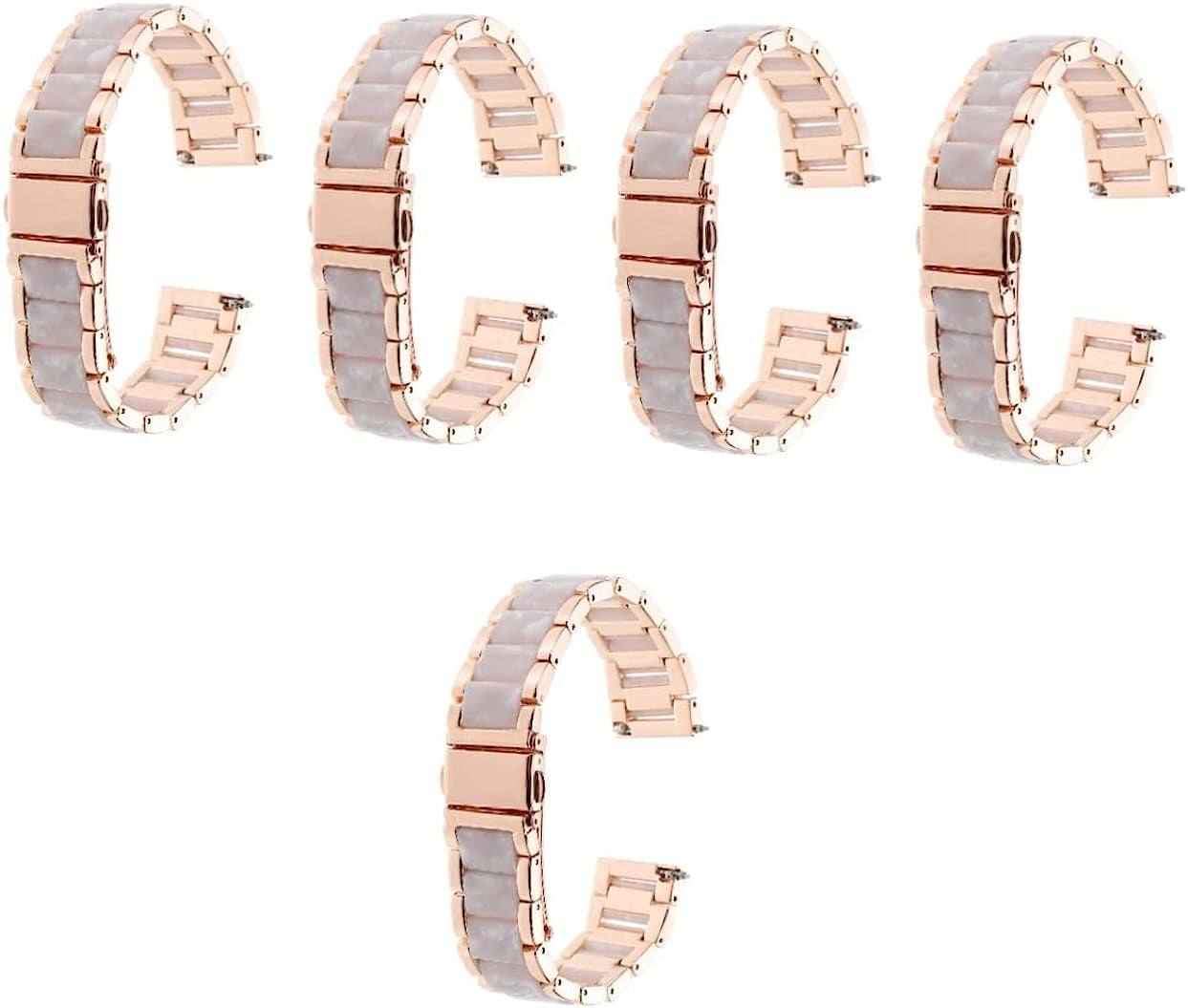 UKCOCO 2Pcs Skid Stainless Men Business Anti- Gift Anti-Skid Belt Accessory Watchband Anti-Slip for Replaceable Metal Band Watch Strap Slip  UKCOCO Rose Goldx5pcs 17.5CMx5pcs 